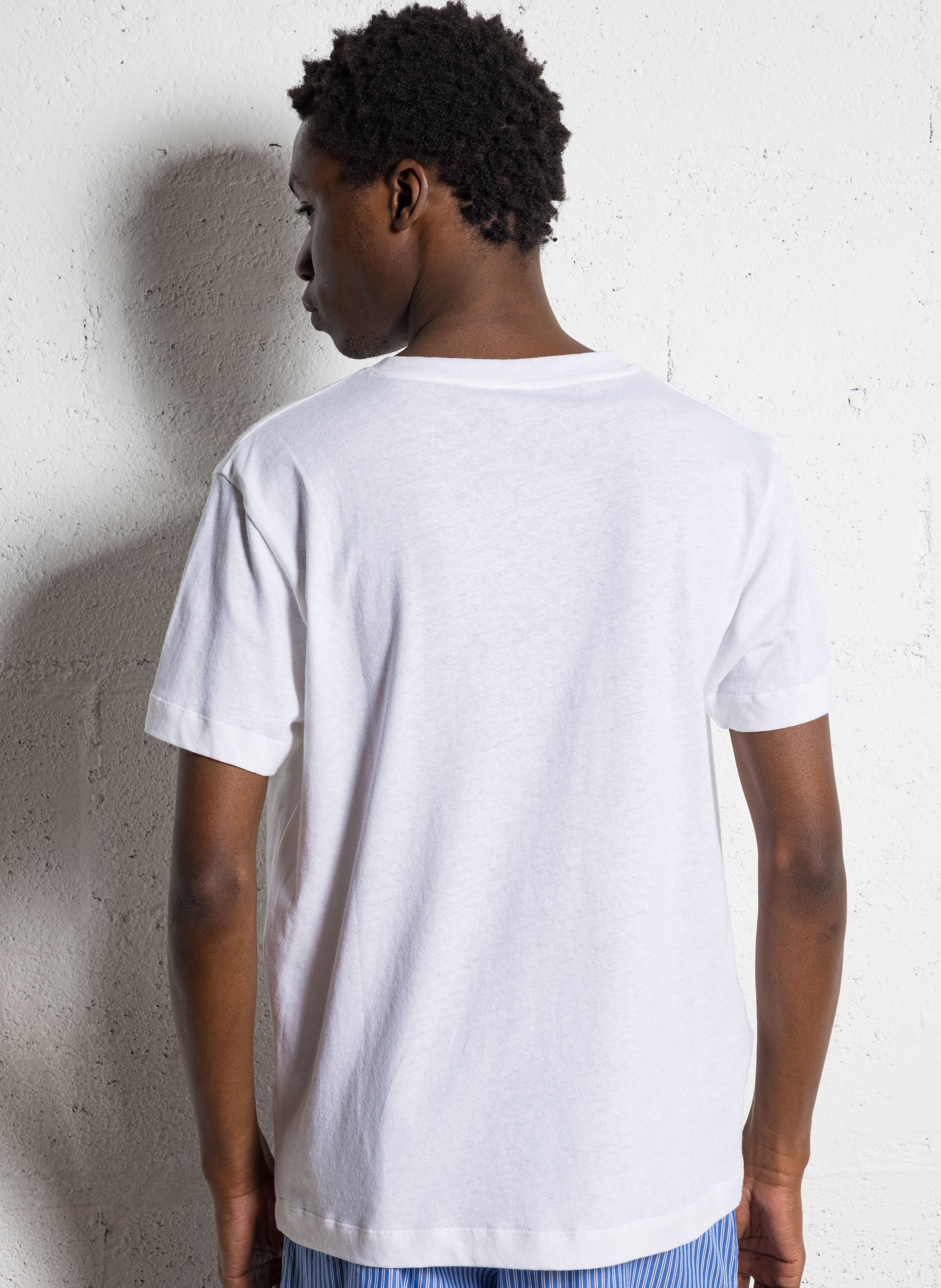 Basic cotton-mix T-shirt AU PRINTEMPS PARIS White