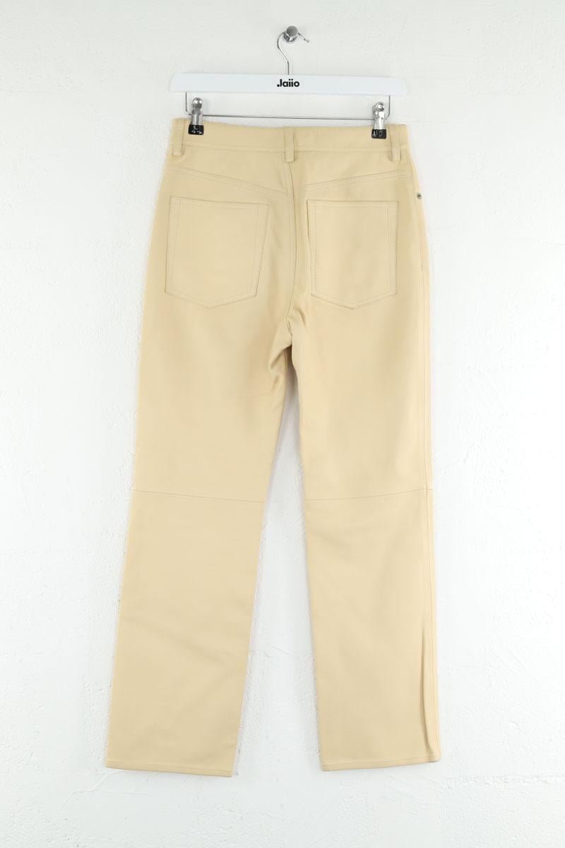 Straight leather pants ACNE STUDIOS - Seconde Main Beige
