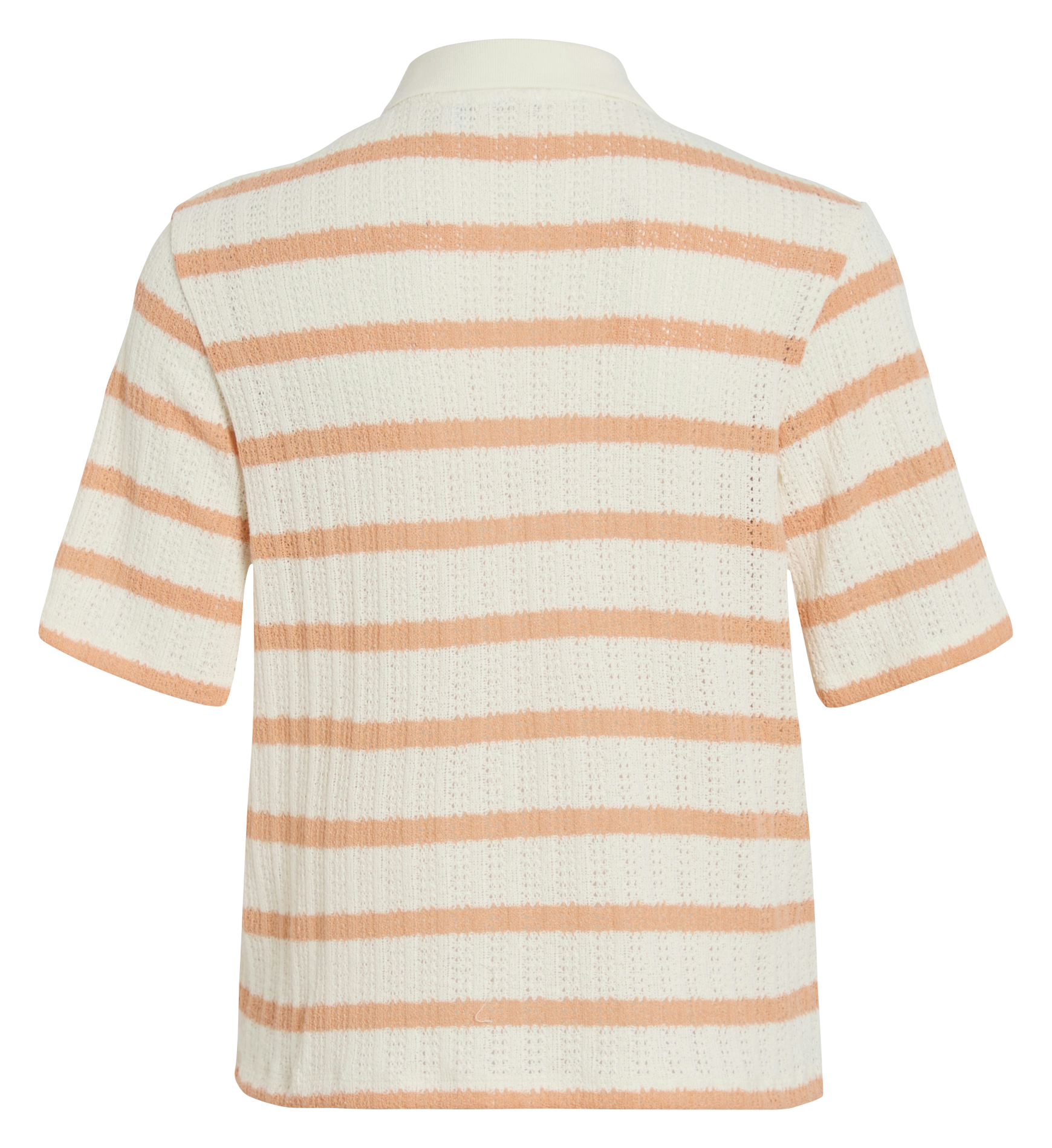 Straight shirt in striped blended cotton VILA Beige