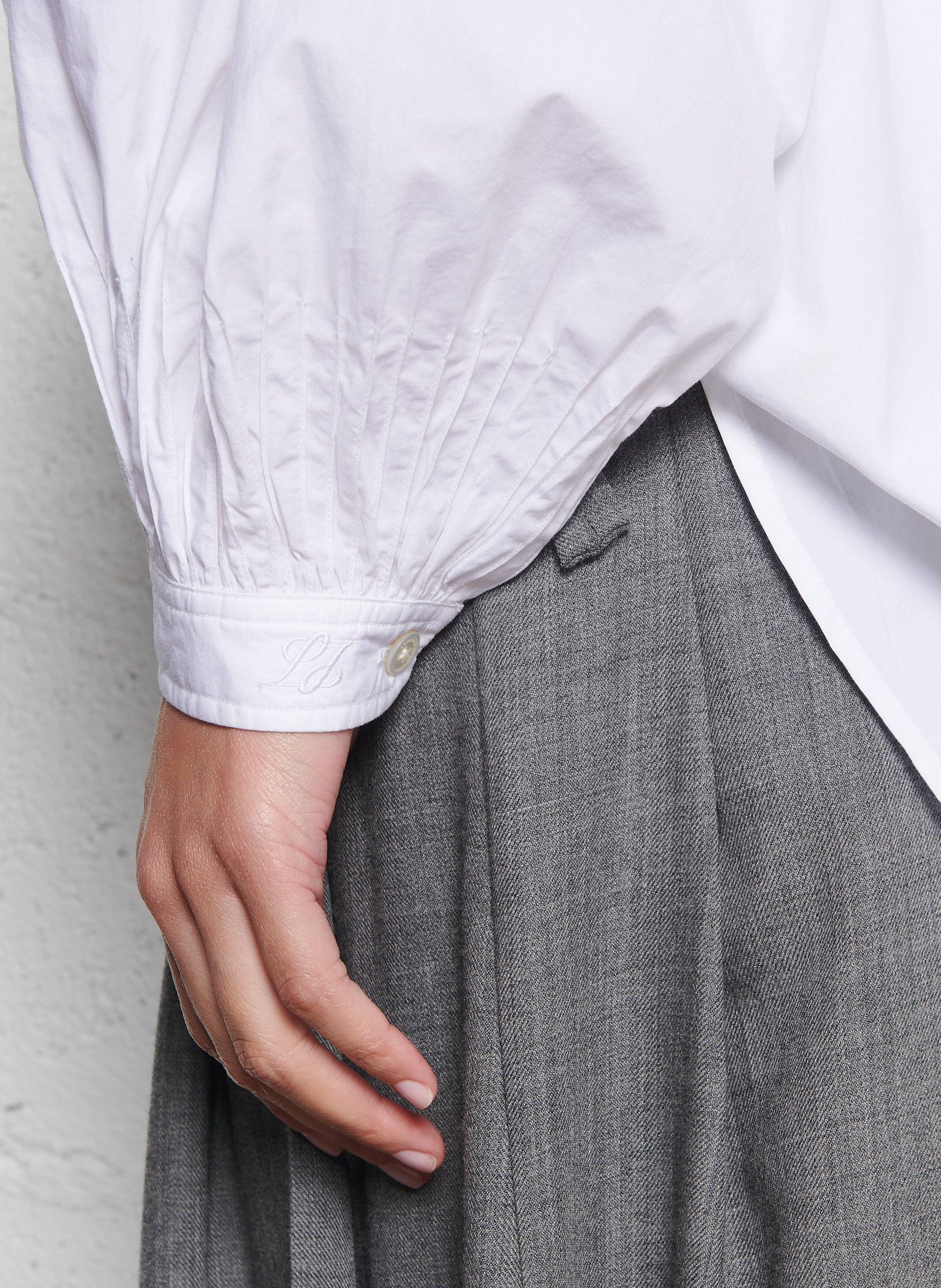 Loose-fit cotton blouse LAURENCE BRAS White