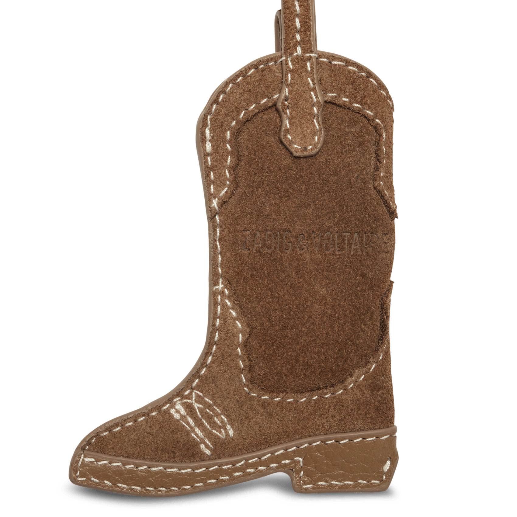 Porte-clé santiag en cuir ZADIG&VOLTAIRE Marron