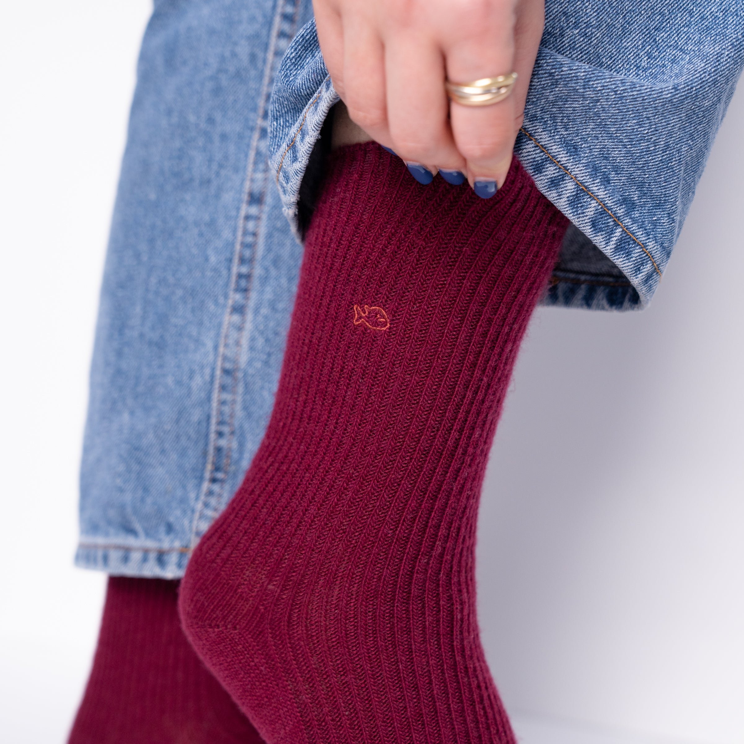 Wool socks Red