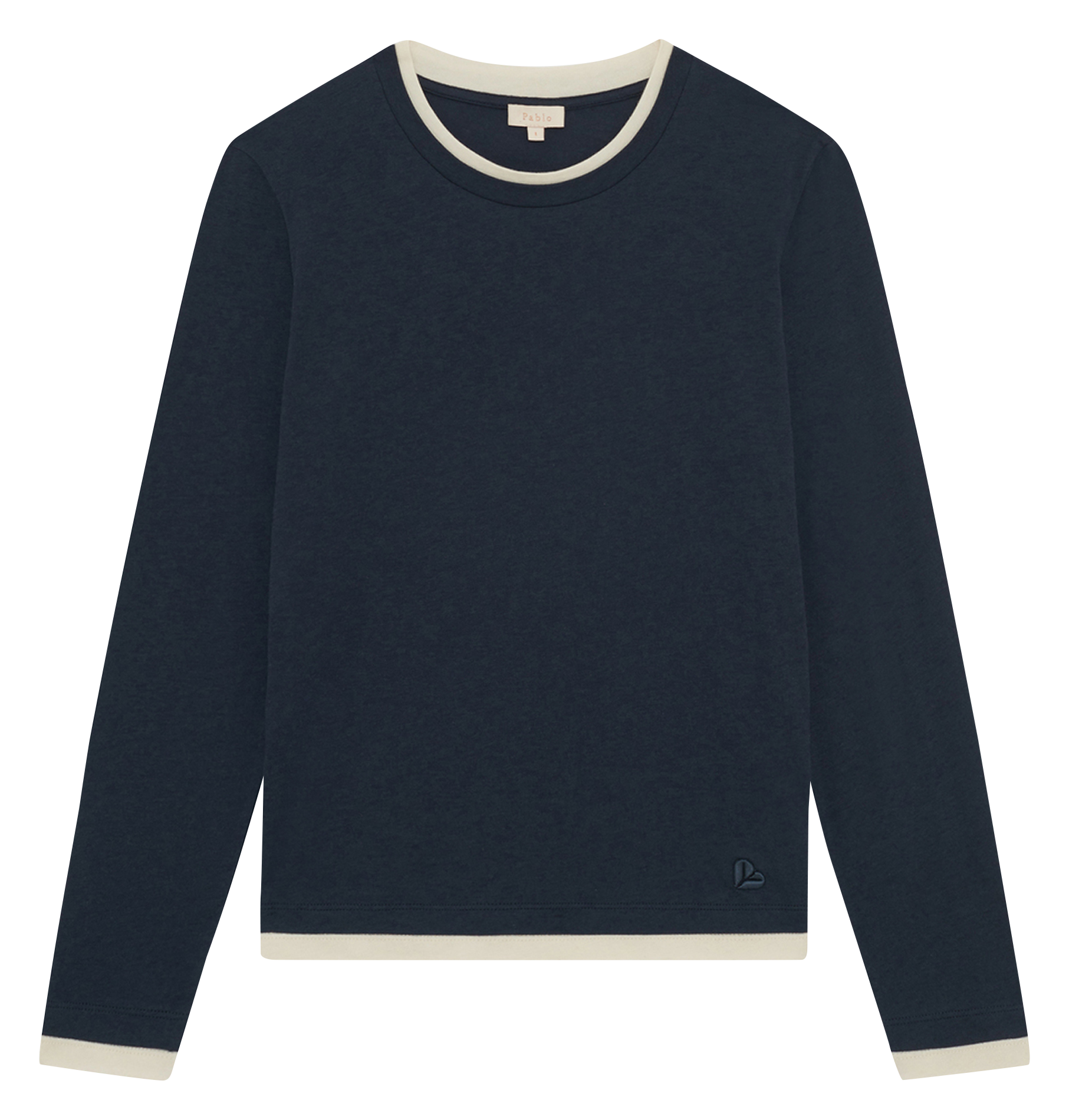 Straight cotton-blend T-shirt PABLO Blue