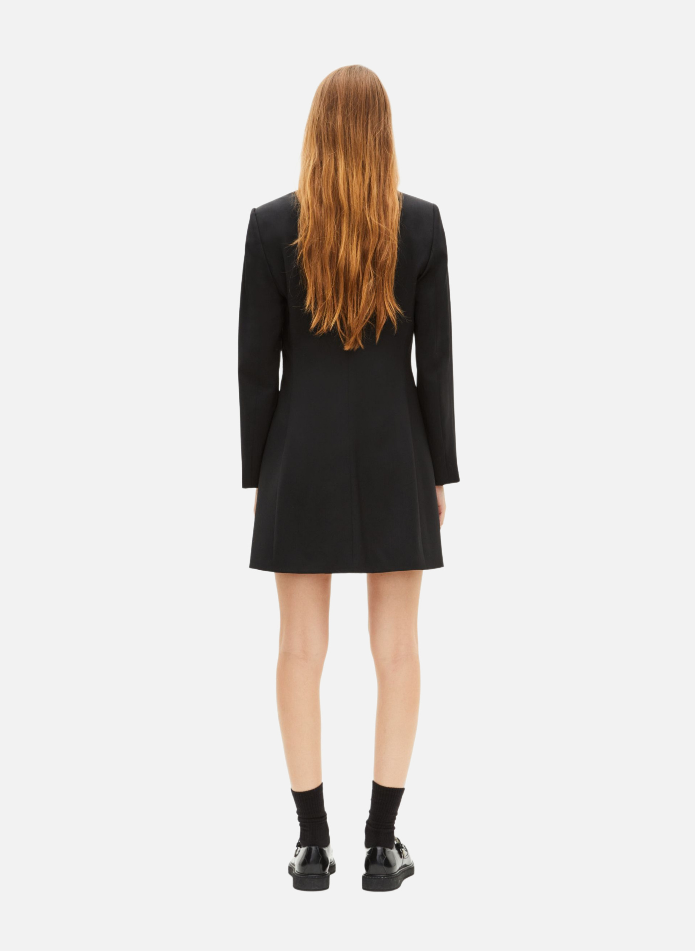 Short dress with leather collar THE KOOPLES Black