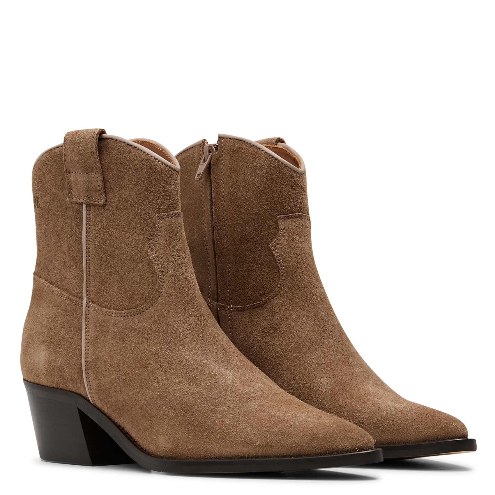 Bottines à talons en cuir suède JB MARTIN Beige