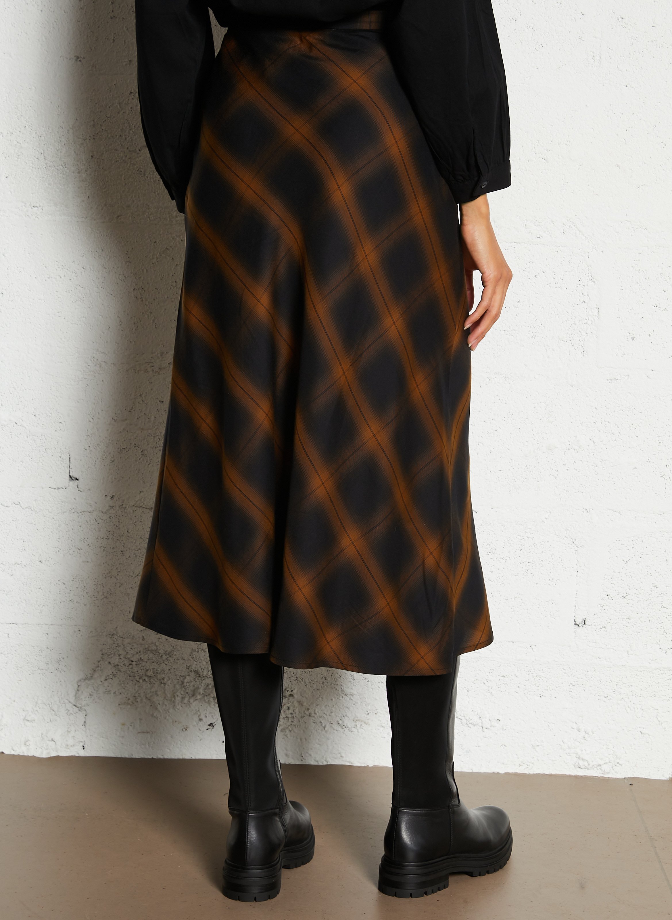 Flared skirt with patterns SEE U SOON Black