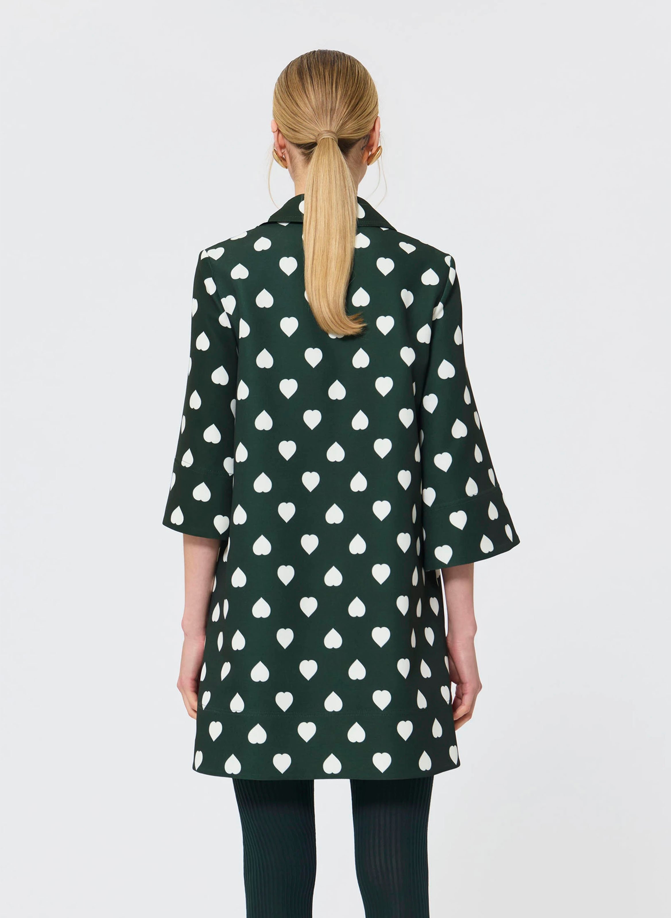 Robe courte col tailleur imprimé TARA JARMON Vert