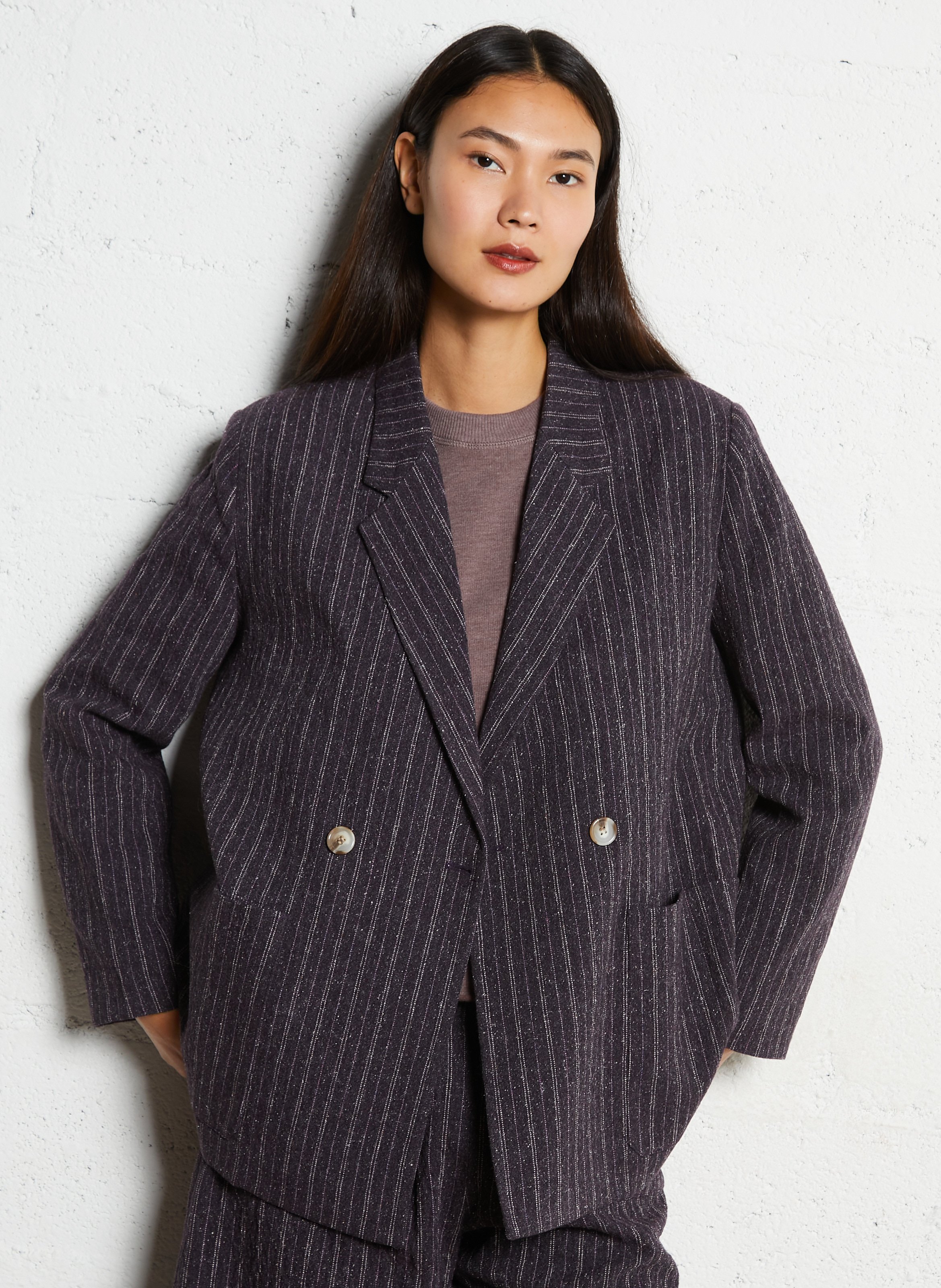 Oversized striped blazer-style jacket HOD PARIS