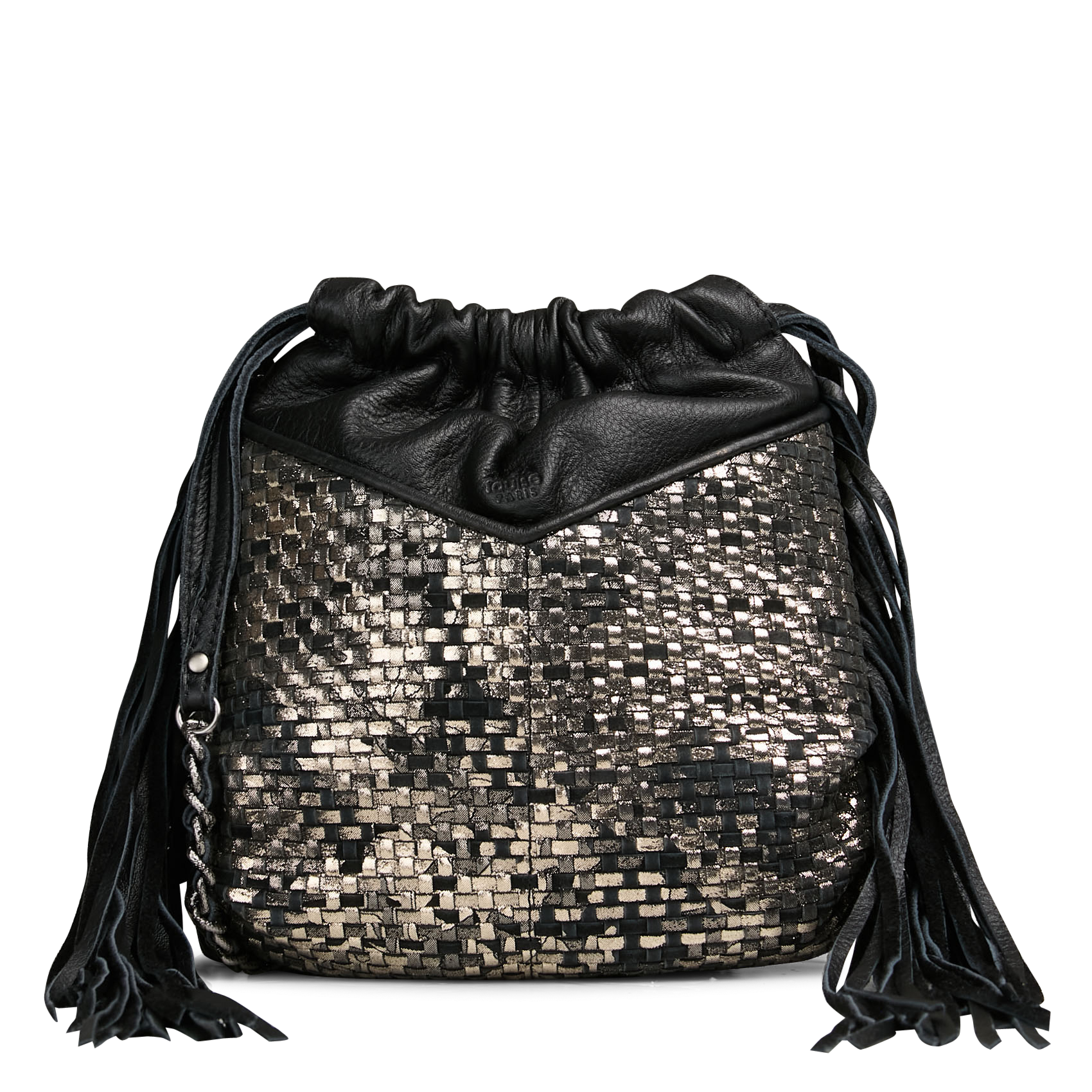 Leren crossbodytas  MILA LOUISE Zwart