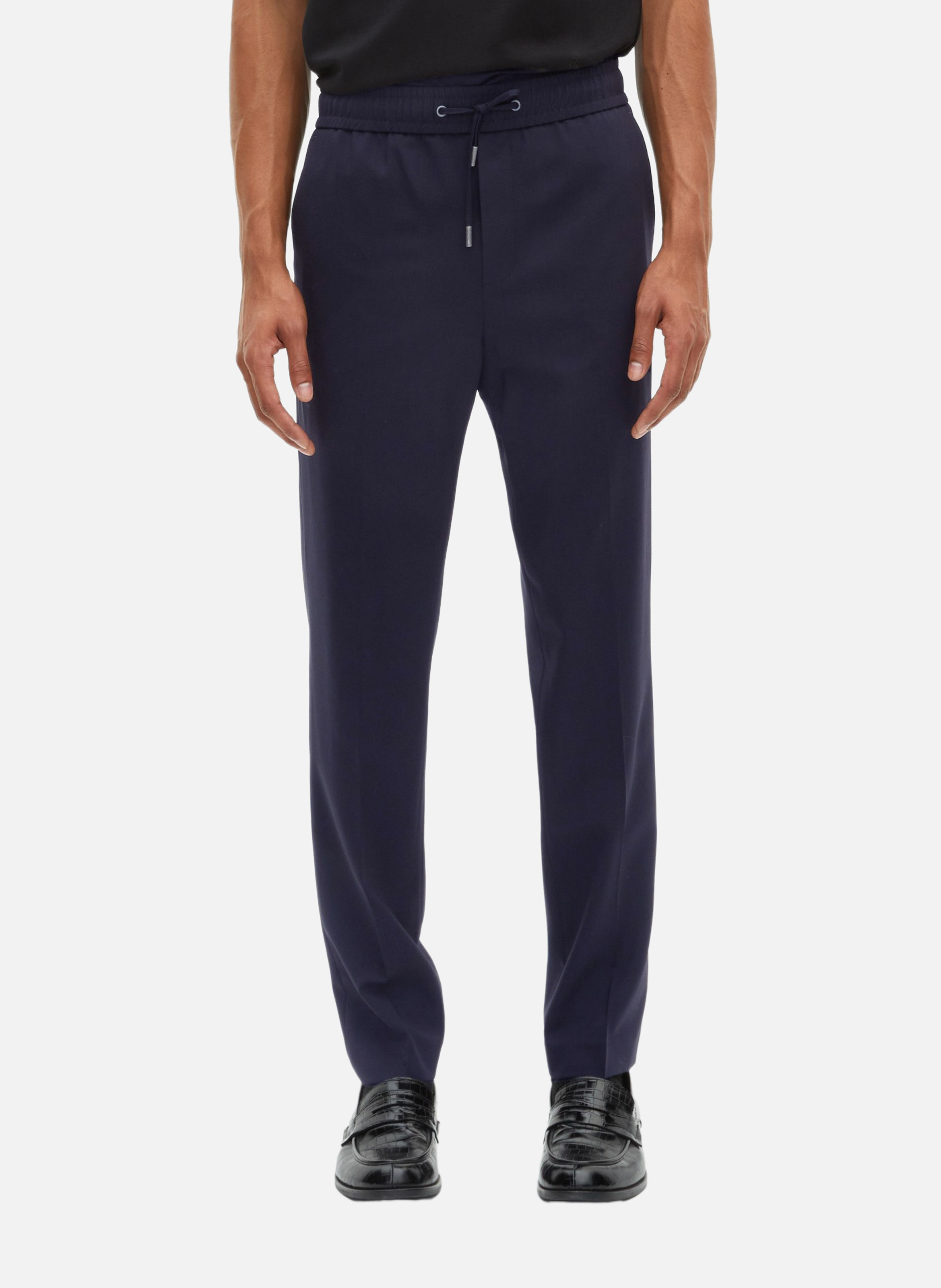 Elasticated straight wool trousers THE KOOPLES