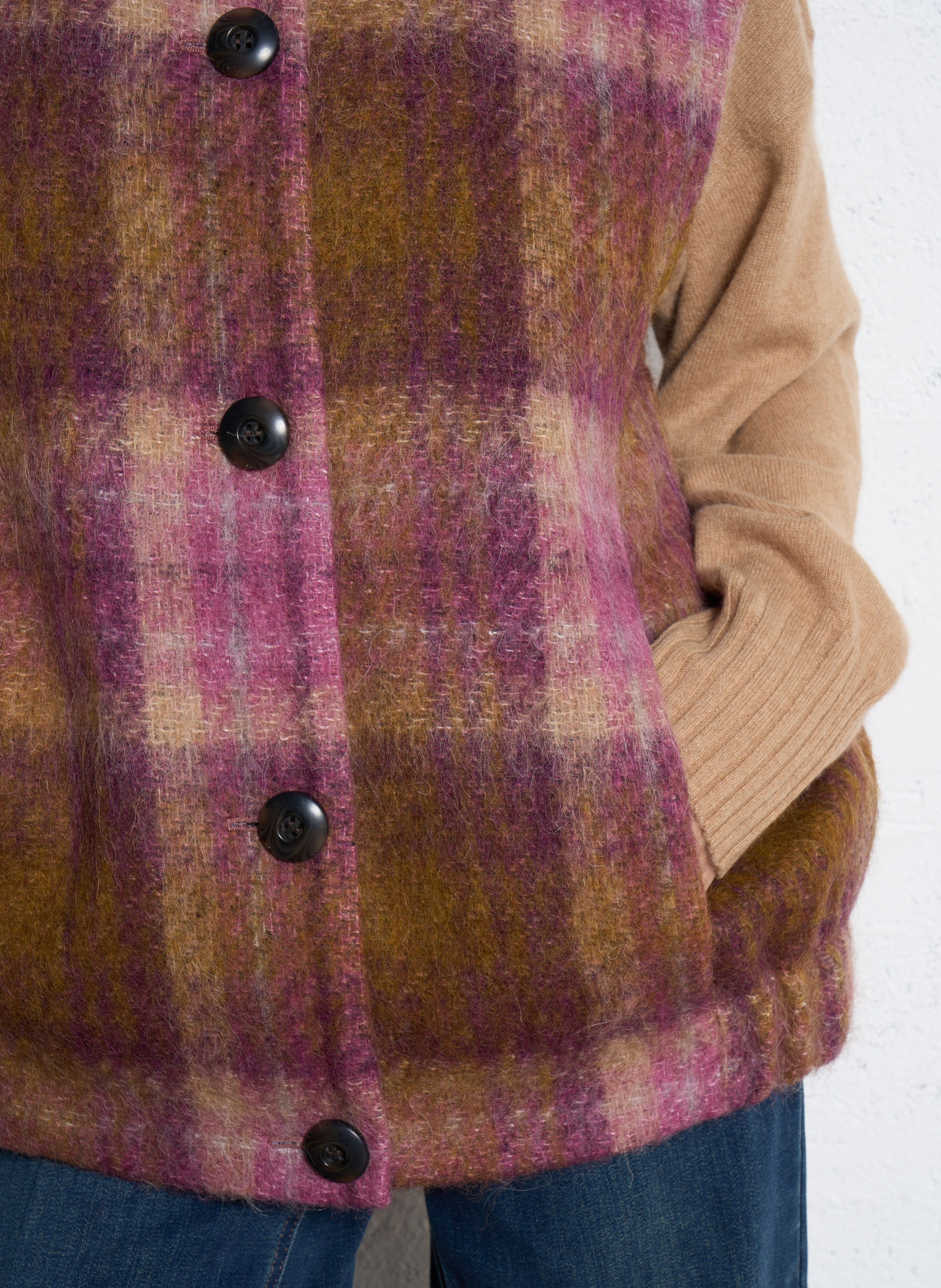 Straight high-neck jacket MAISON 123 Red