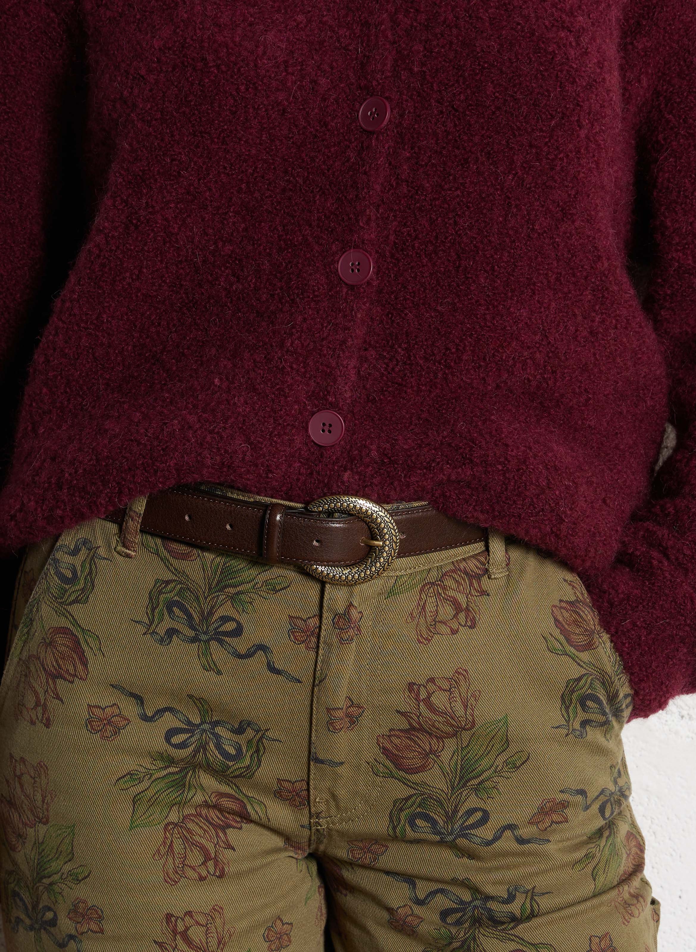 Ceinture en cuir  MAISON 123 Marron