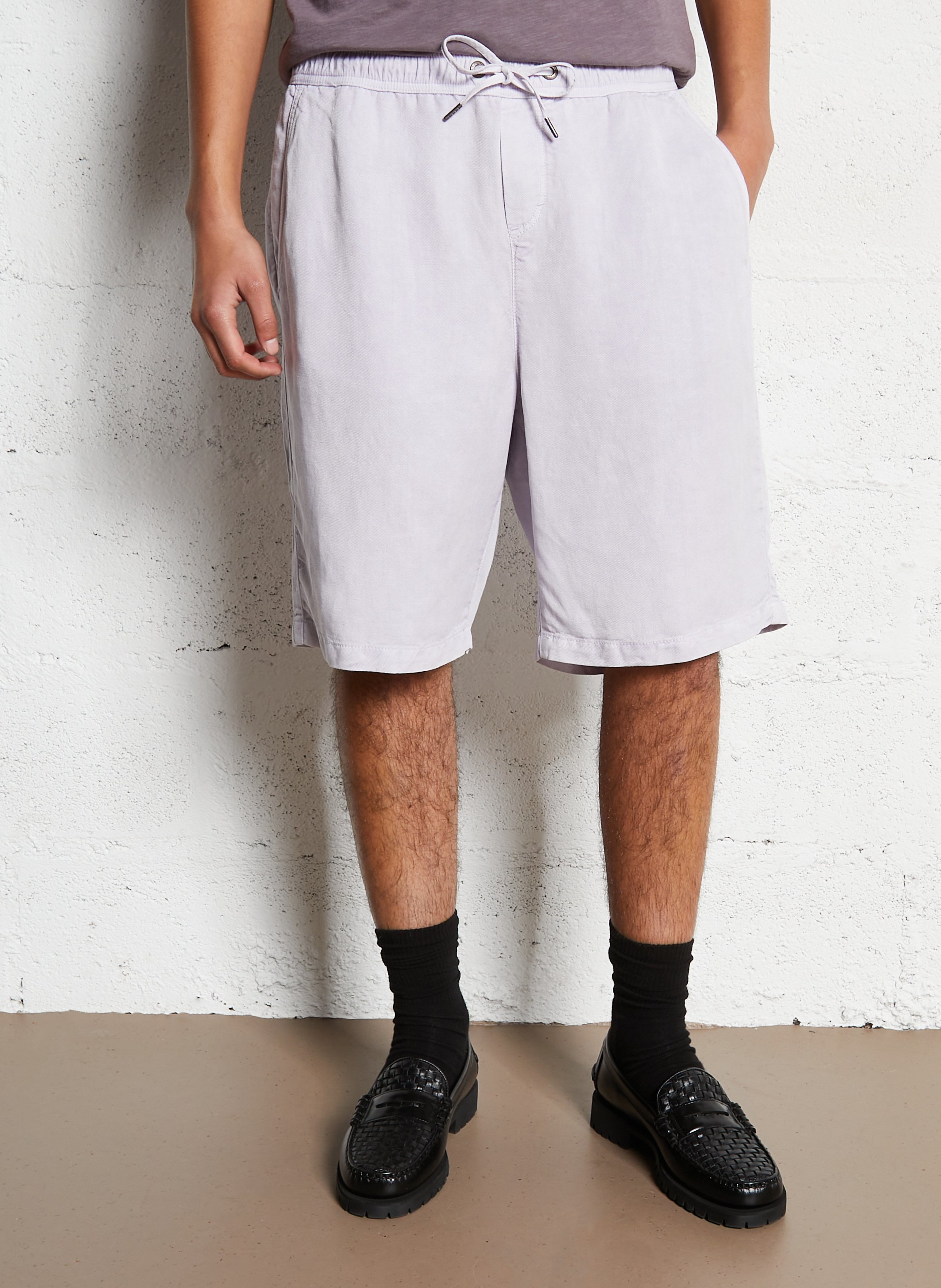 Uni casual straight Bermuda shorts IKKS Violet