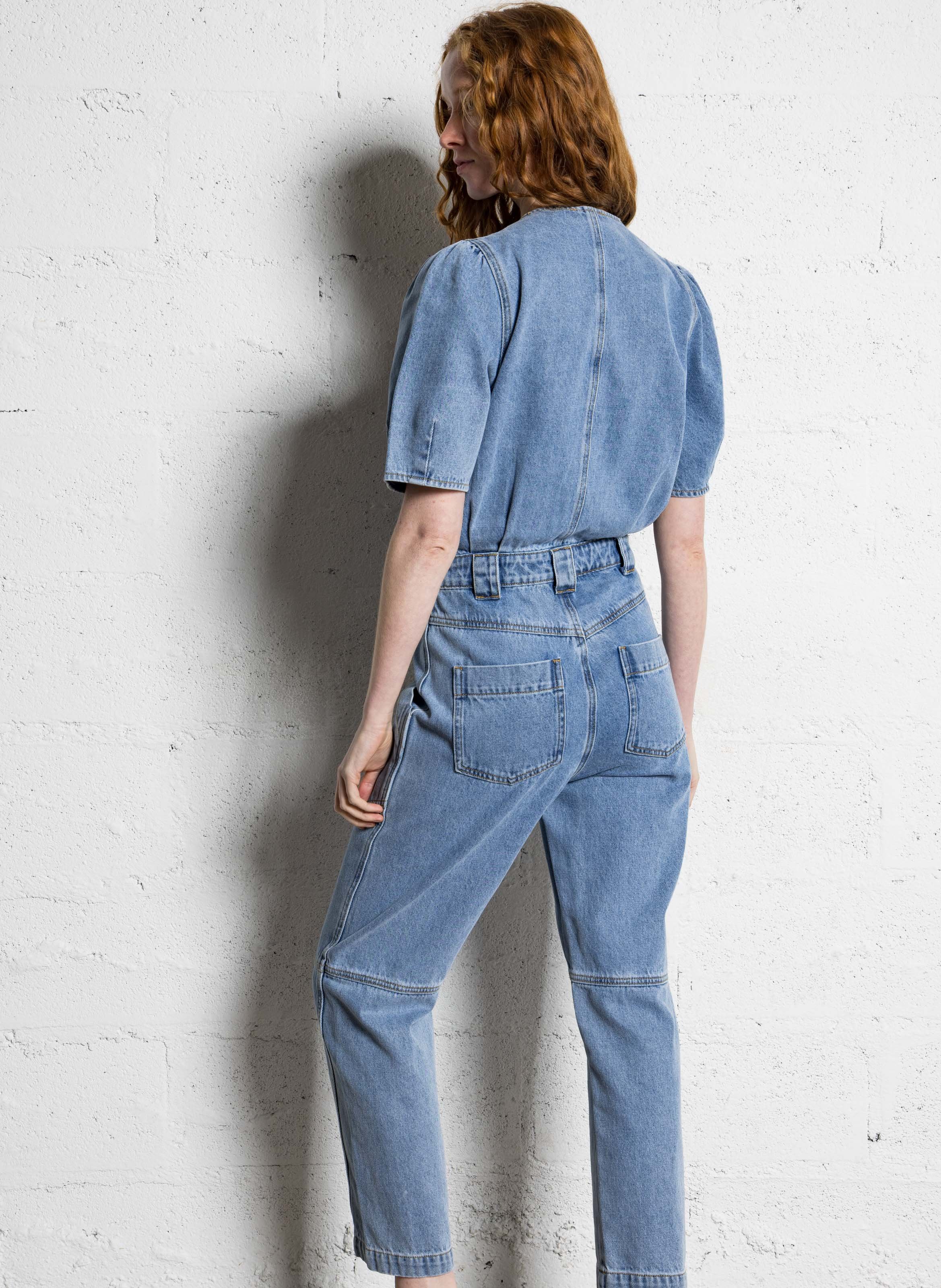 Combinaison droite en coton SUNCOO Bleu