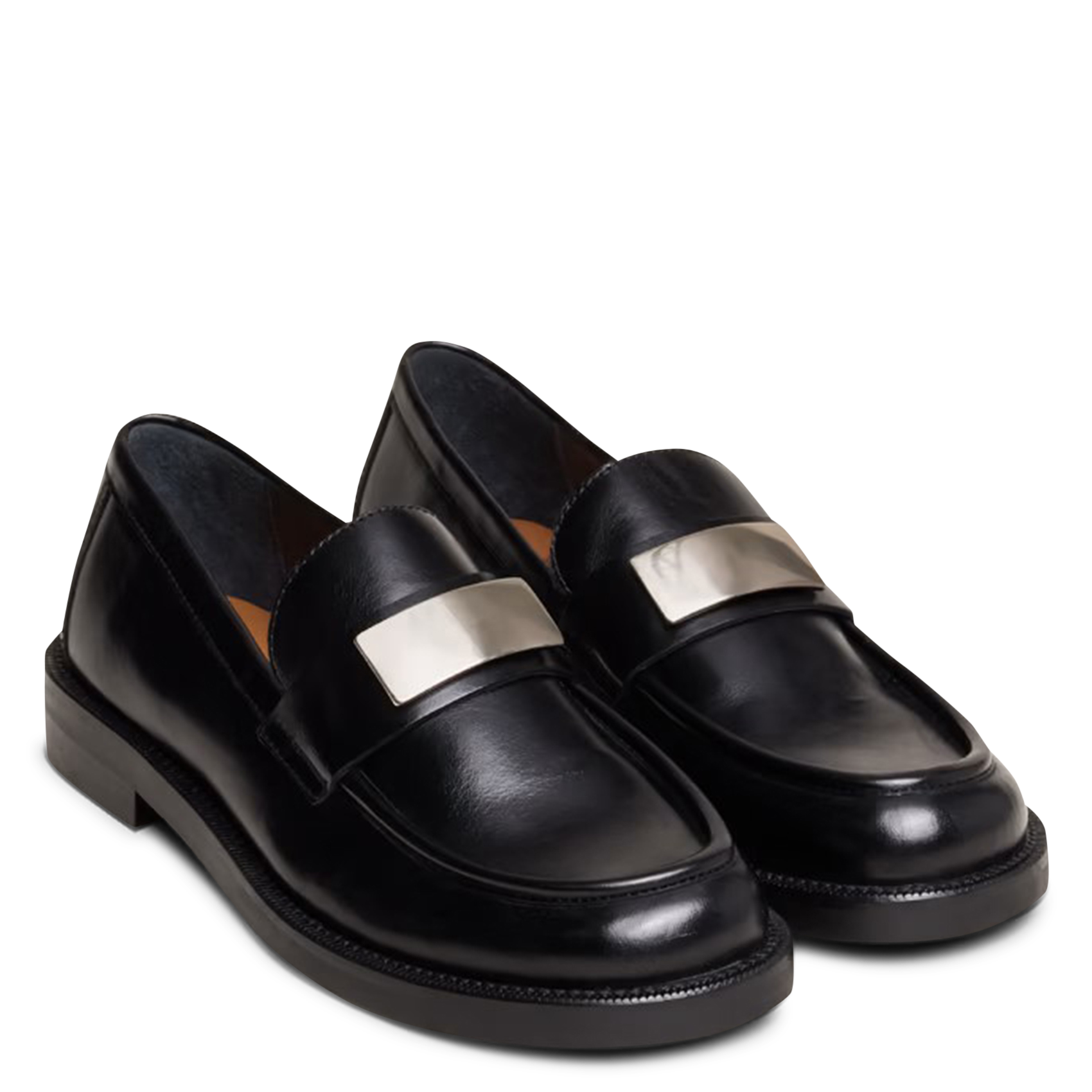 Mocassins en cuir à détail métal JONAK Noir