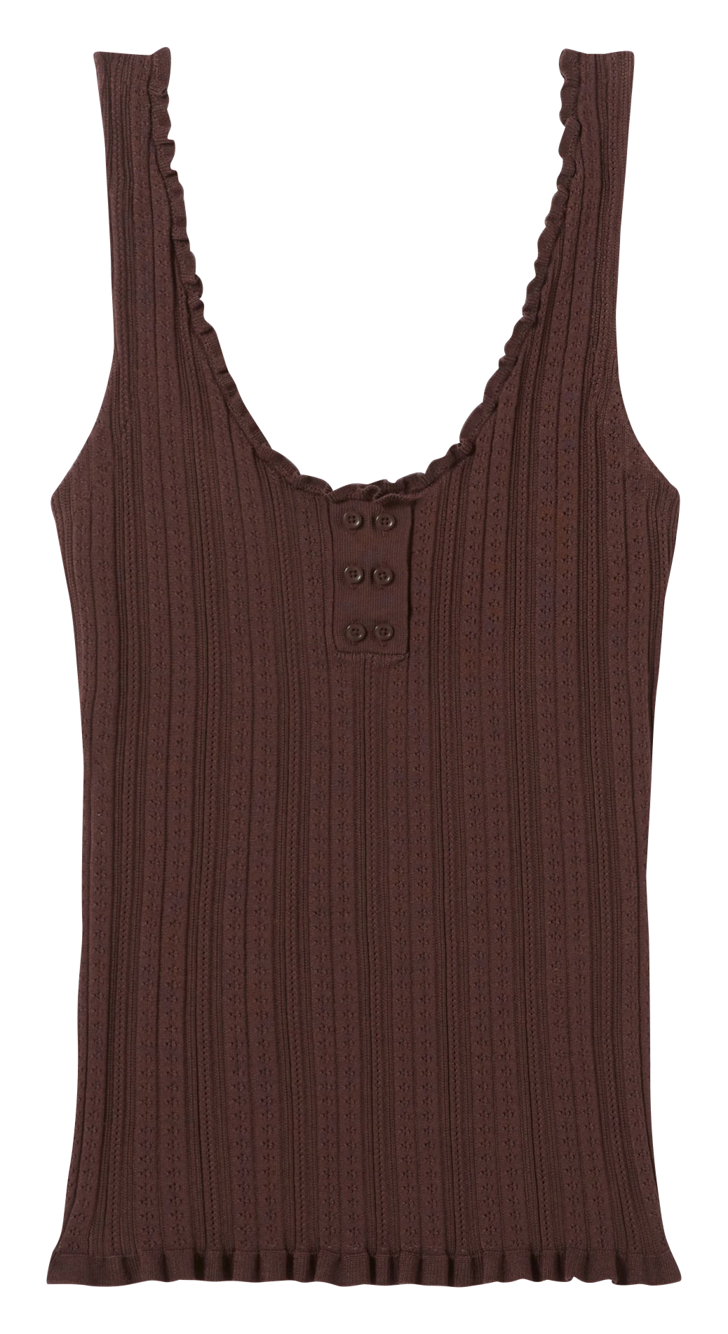 Malilen U-neck sleeveless top CLAUDIE PIERLOT Brown