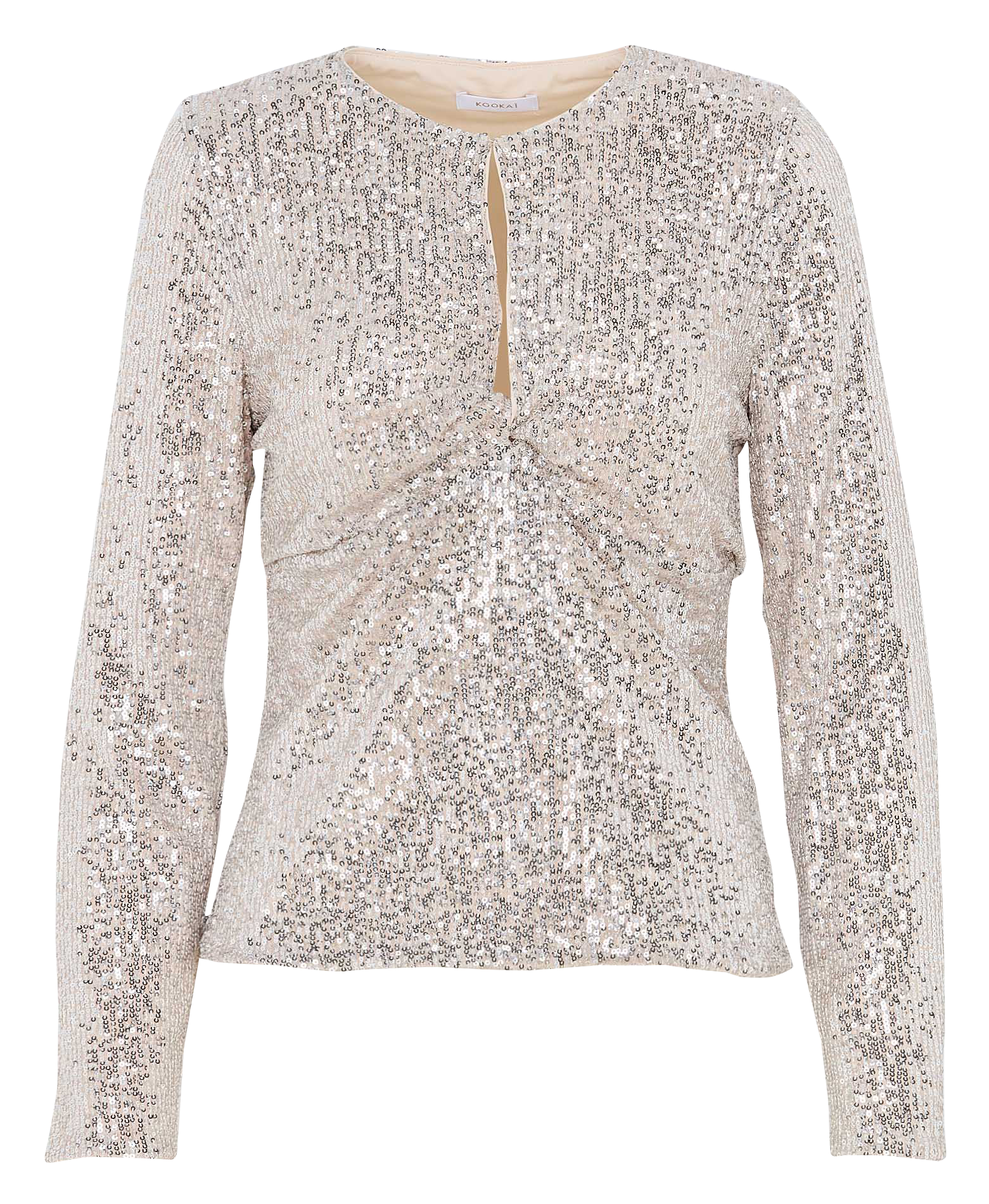 Top met ronde hals en pailletten KOOKAI Zilver