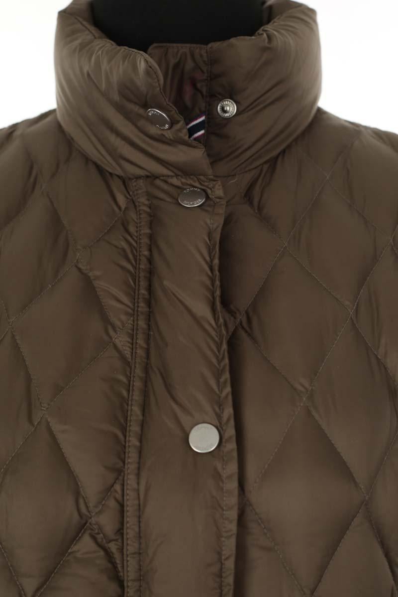Lightweight quilted padded jacket with high neck TOMMY HILFIGER - SECONDE MAIN Khaki