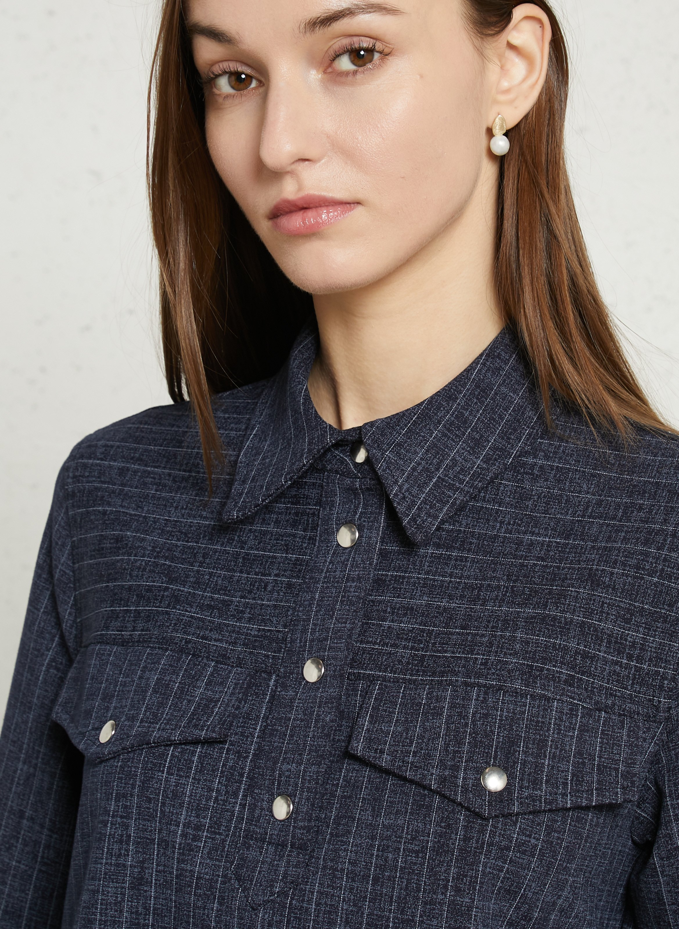 Robe courte col classique PLEASE Blue