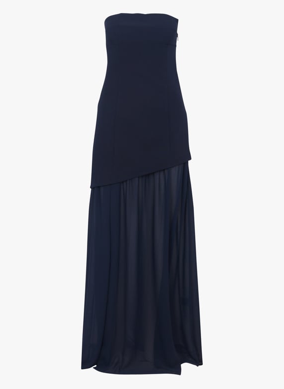 Strapless slit dress Blue La petite etoile - Women | Place des Tendances Strapless slit dress Blue La petite etoile - Women | Place des Tendances