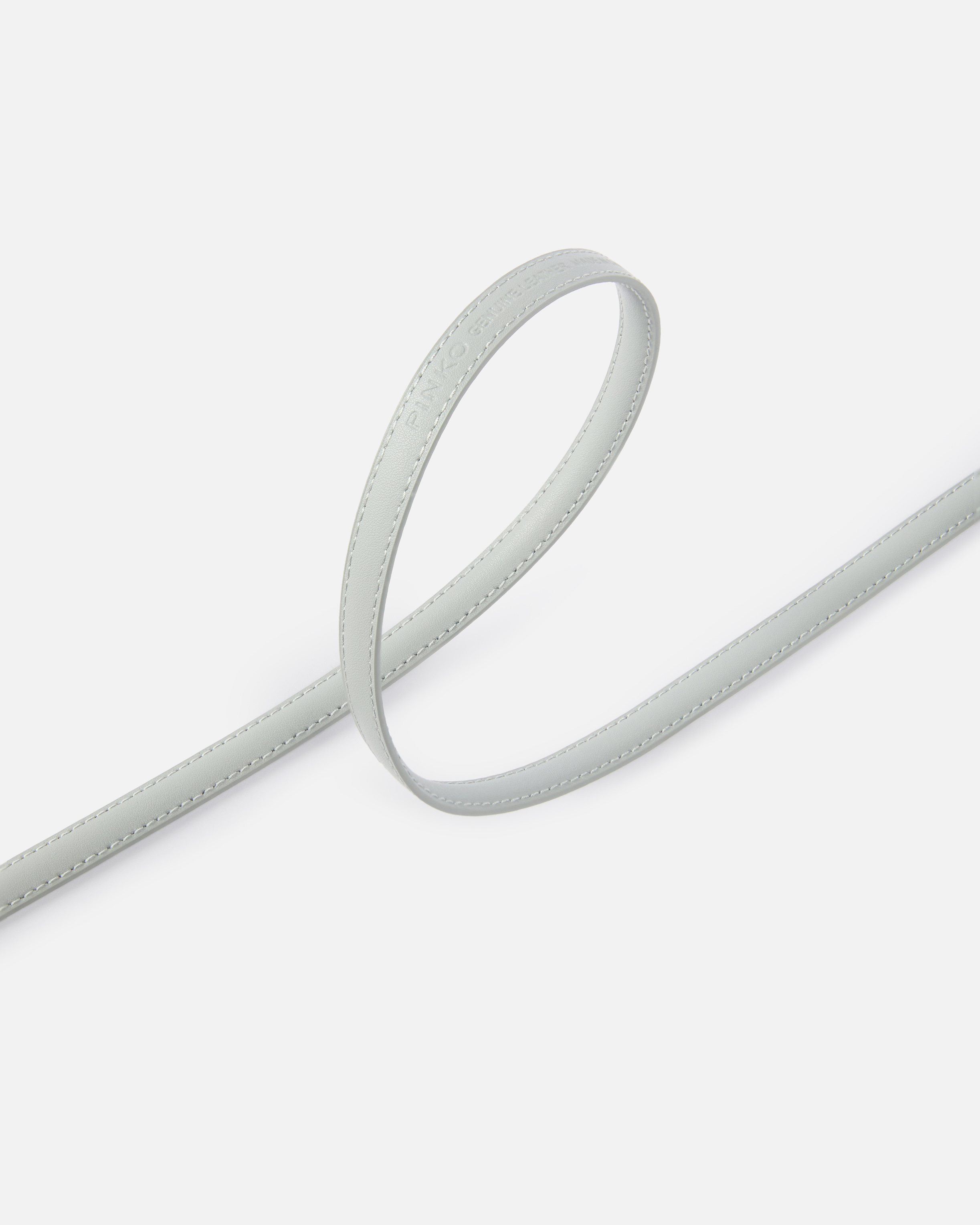 Fine belt with love birds buckle 1 cm PINKO Grey