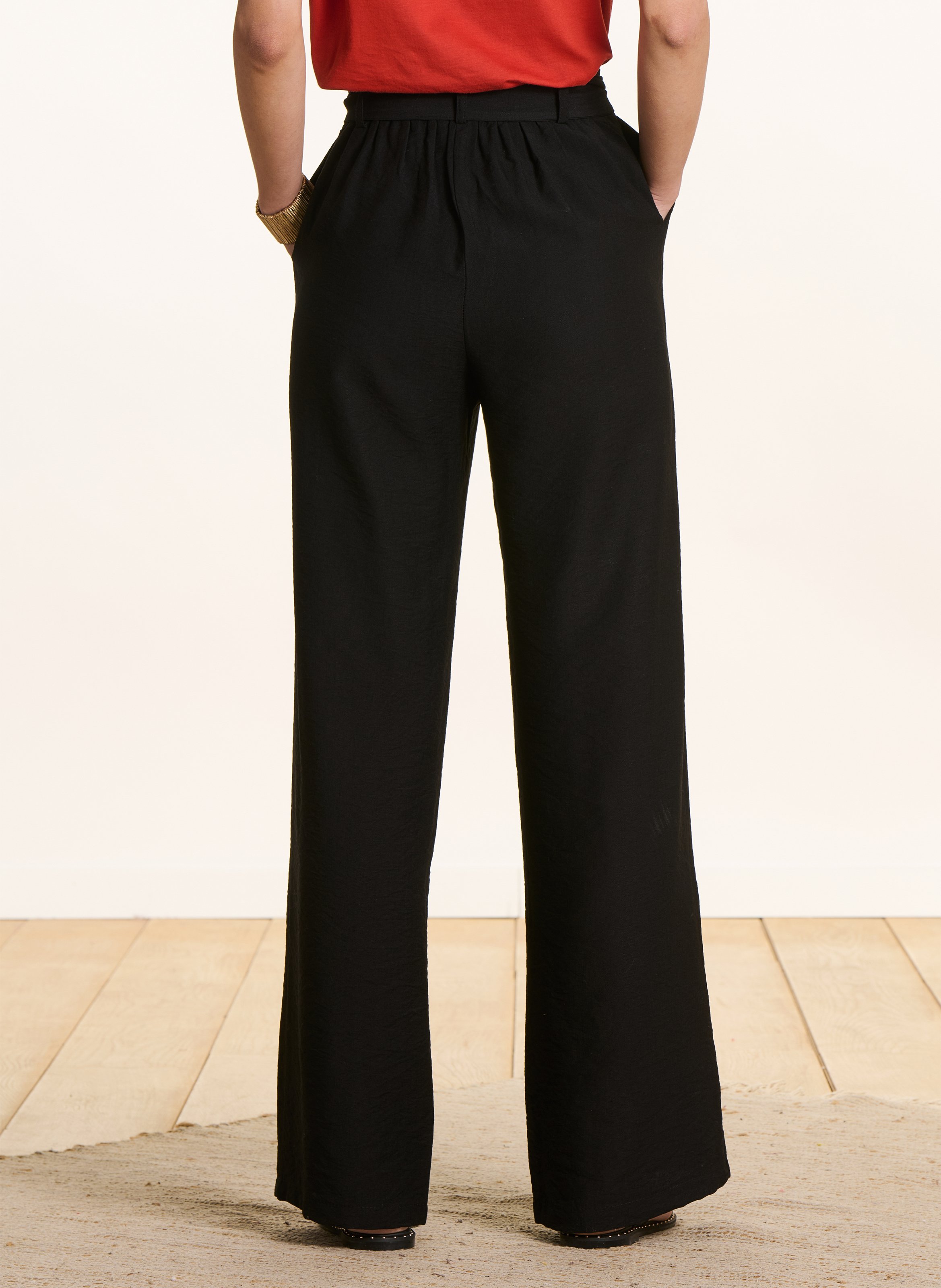 Azawood - Weite Hose mit hohem Bund LA FEE MARABOUTEE Schwarz