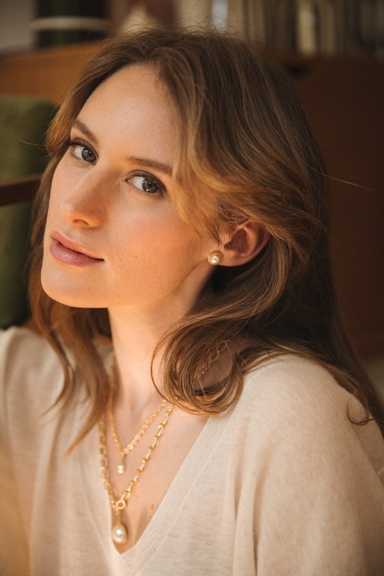 Mini gold-plated pearl stud earrings MONSIEUR SIMONE Silver