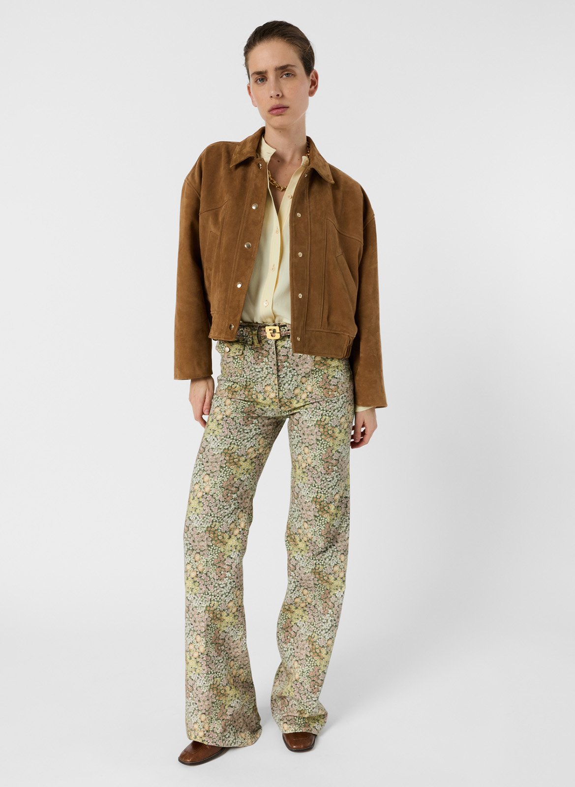 Ausgestellte bedruckte Baumwollmischung Jeans GERARD DAREL Rosa