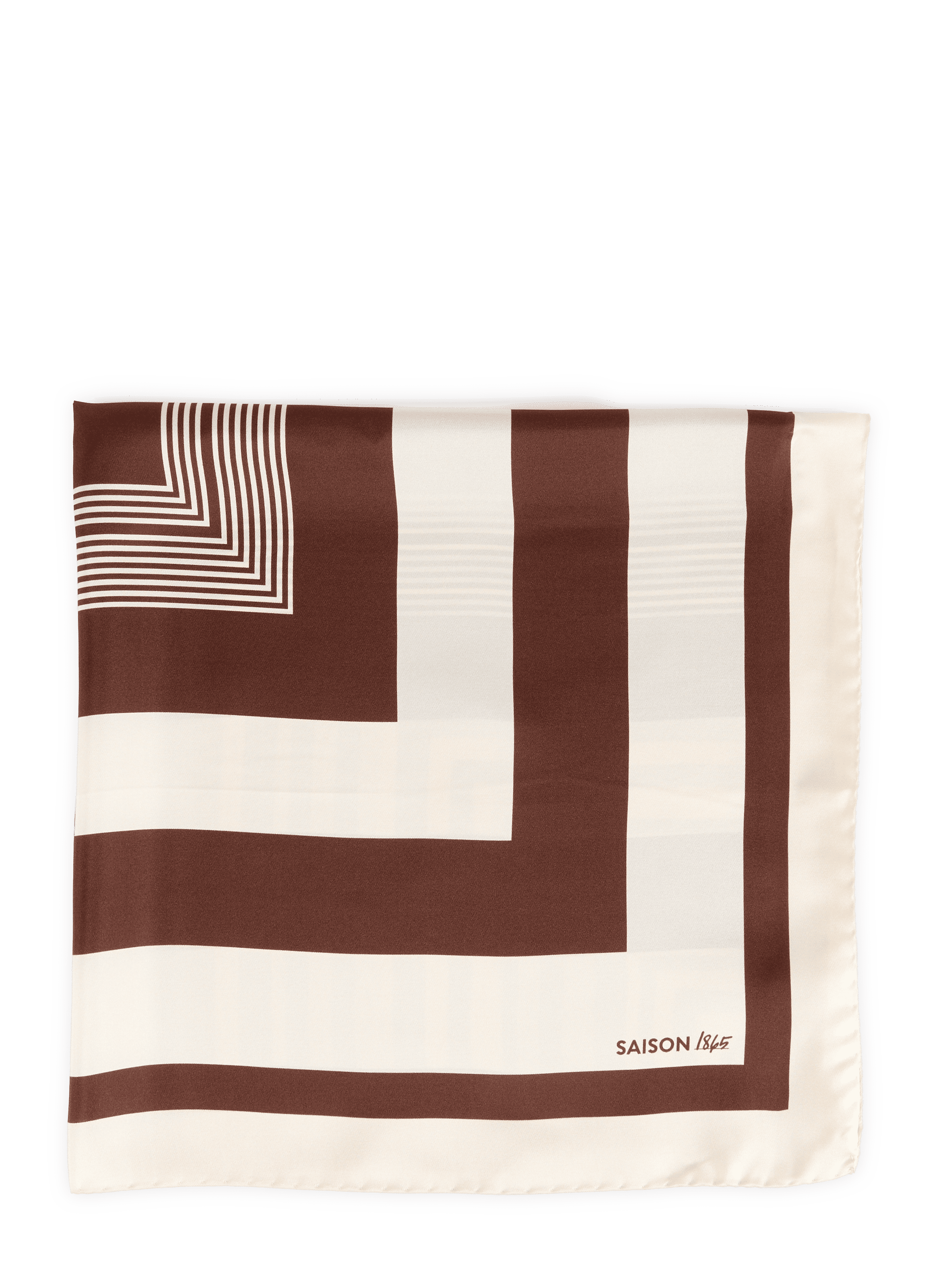 Gestreiftes Seidentuch SAISON 1865 Braun