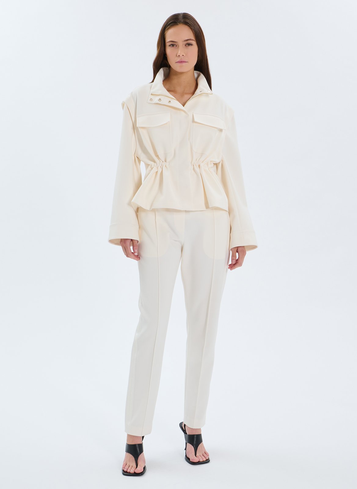 High-waisted tailored pants ZAPA White