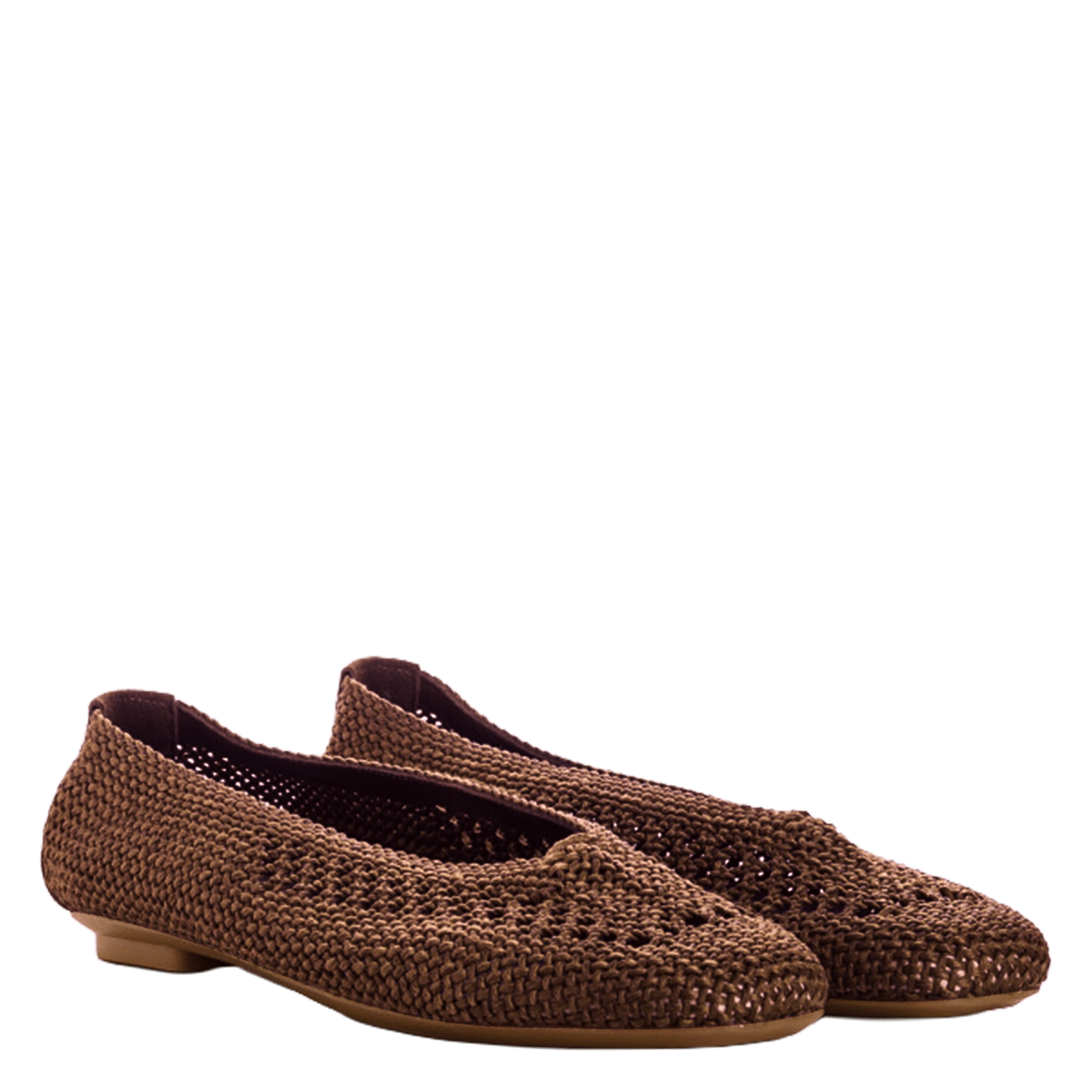 Braided ballet pumps REQINS Brown