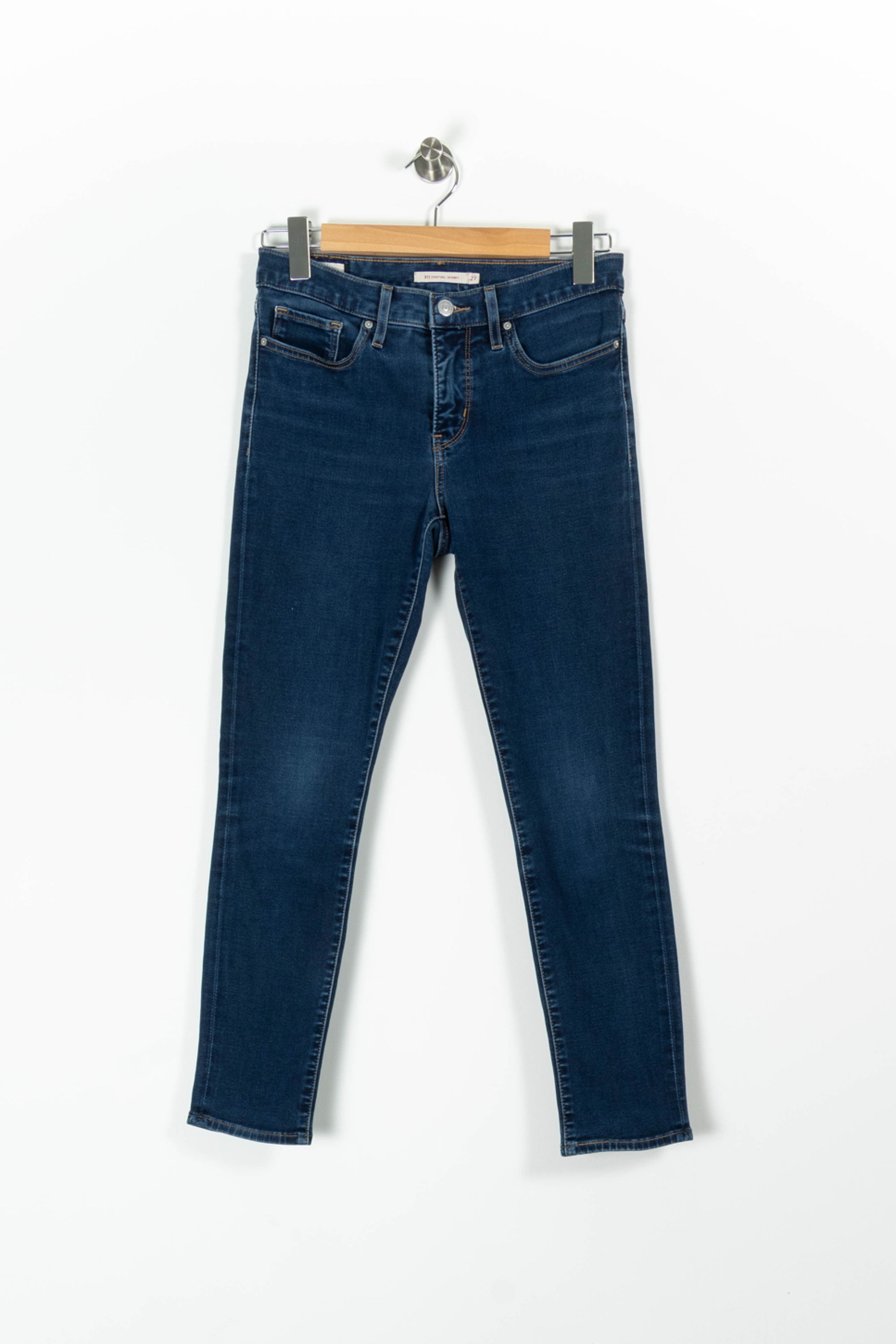 Cropped slim jeans with studs LEVI'S - Seconde main Blue