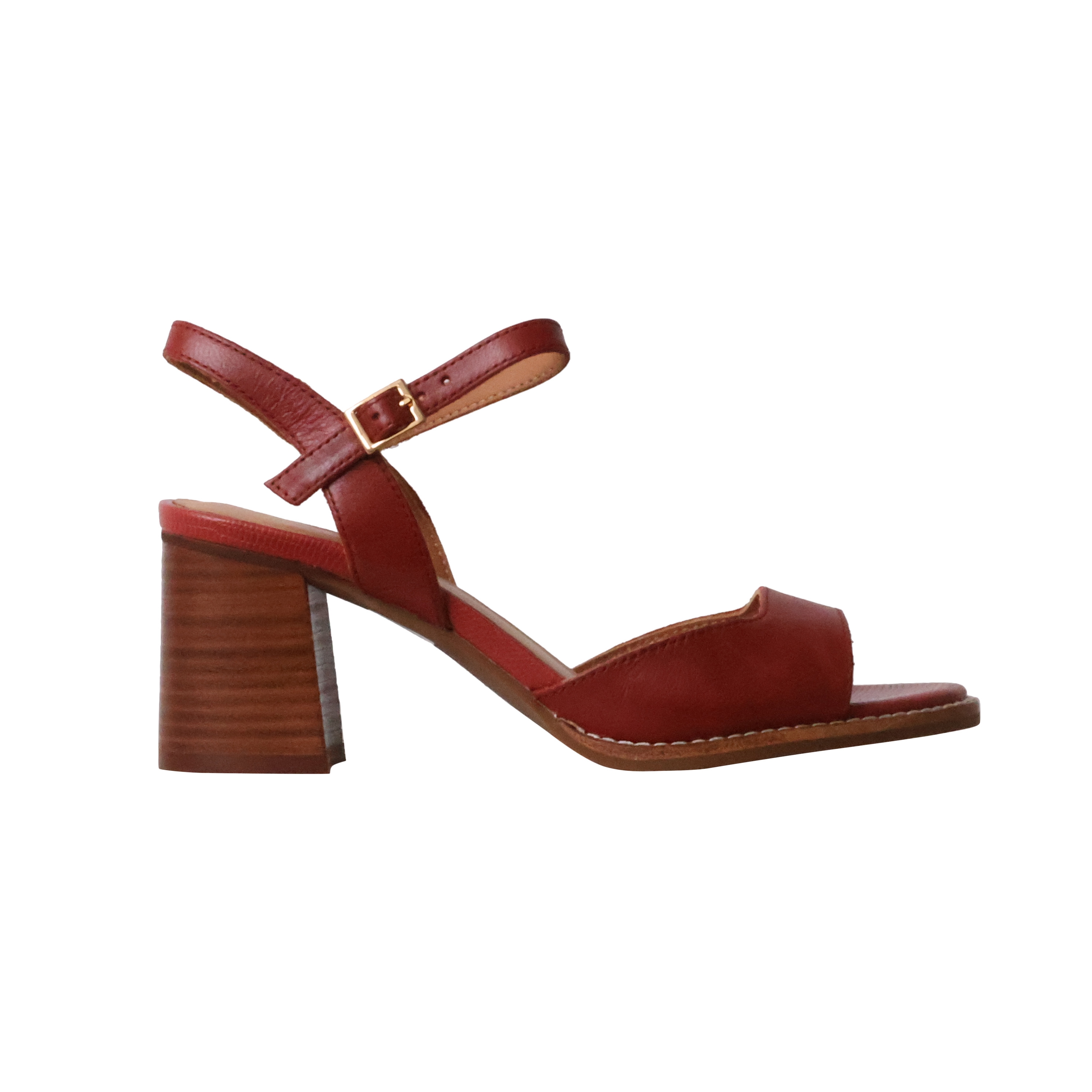 Elsa leather high heel sandals EMILIE KARSTON Red