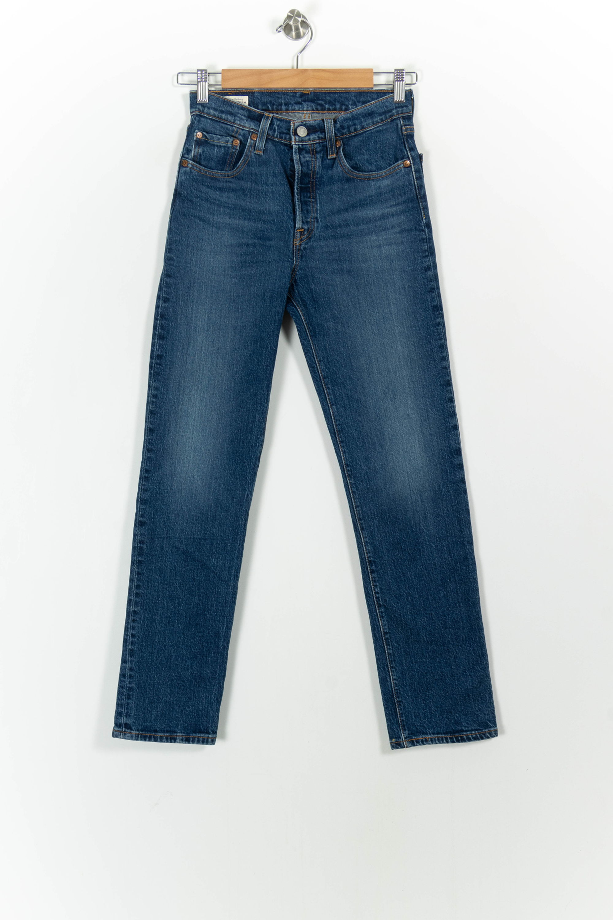 Cropped slim jeans with studs LEVI'S - Seconde main Blue