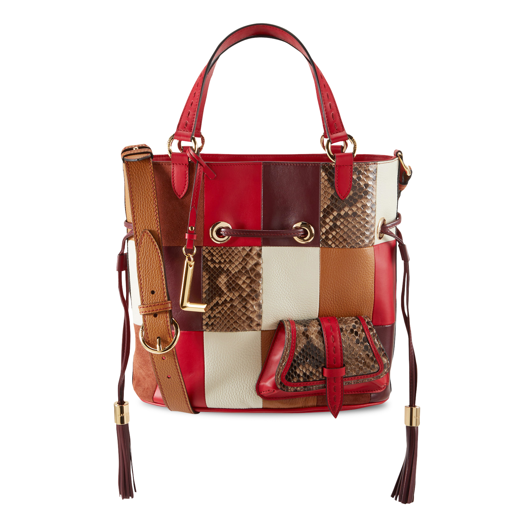 Beuteltasche aus Leder LANCEL Rot