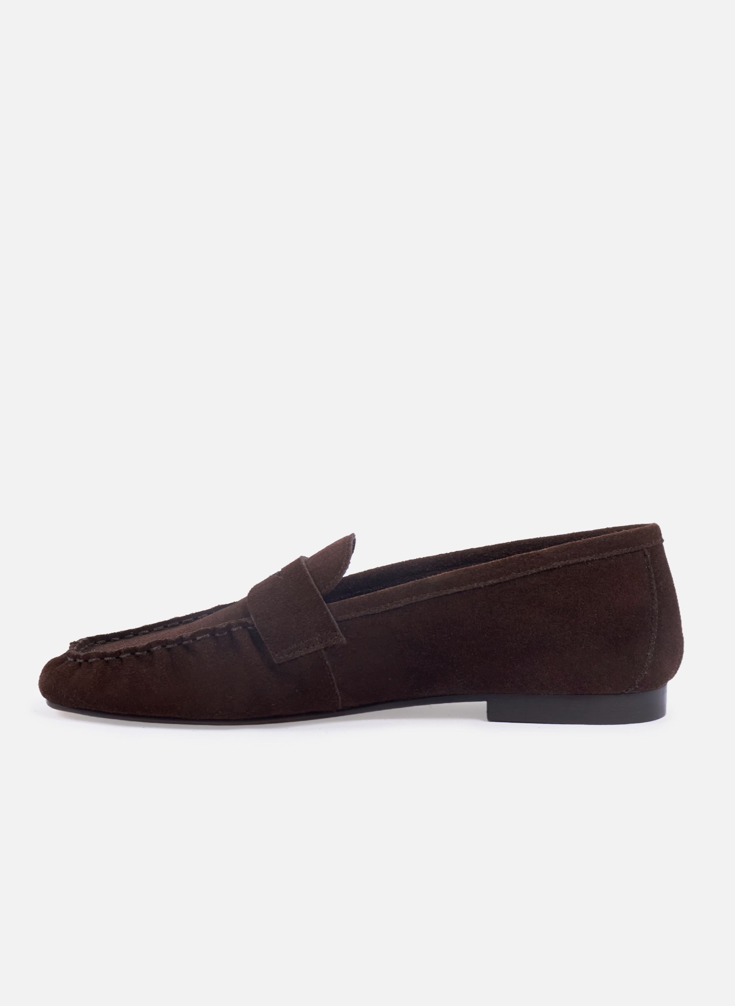 Mocassins plissés thaïs cuir daim JULES & JENN Marron