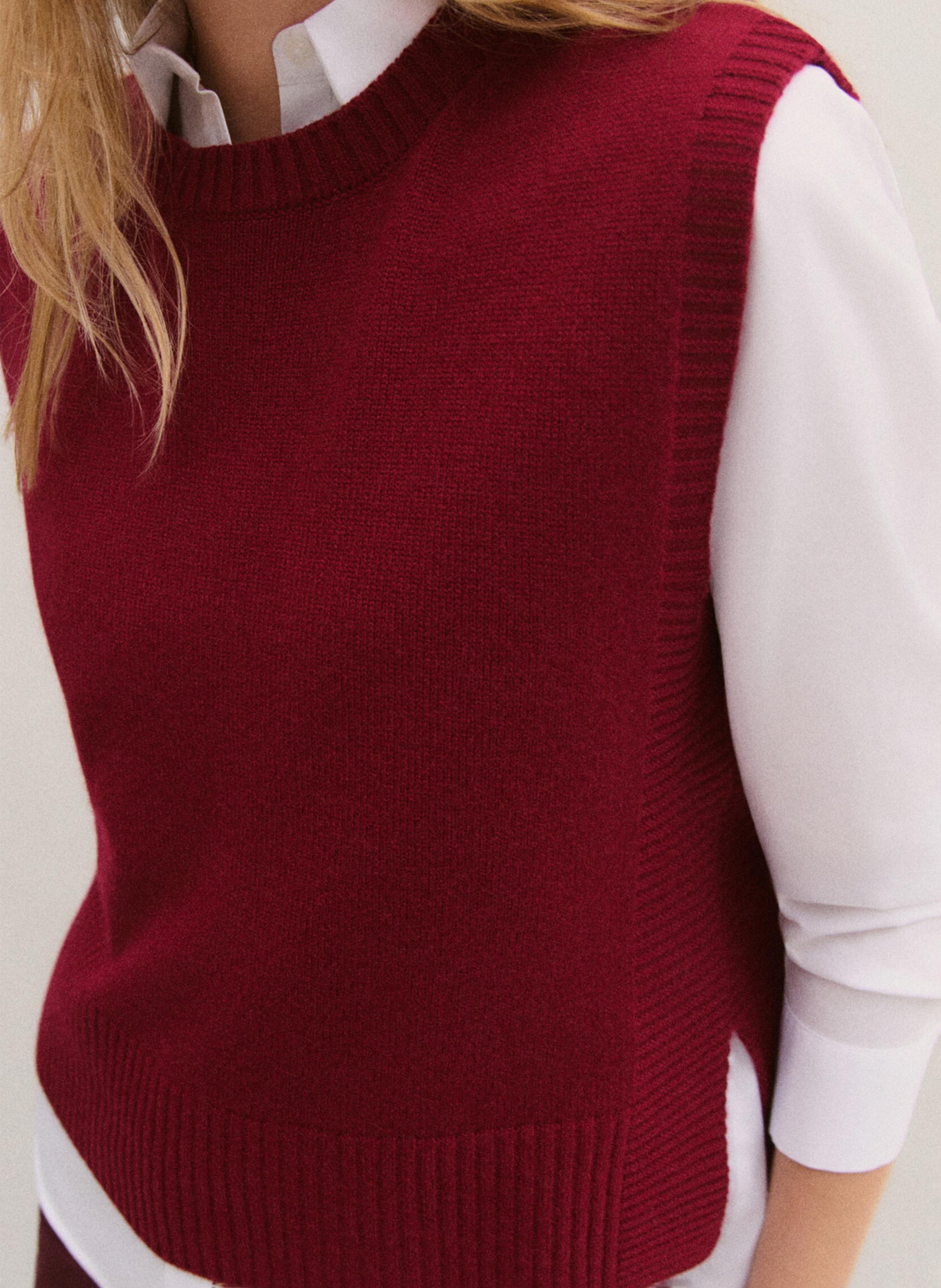 Rundhalspullover aus Wollmix CAROLL Rot
