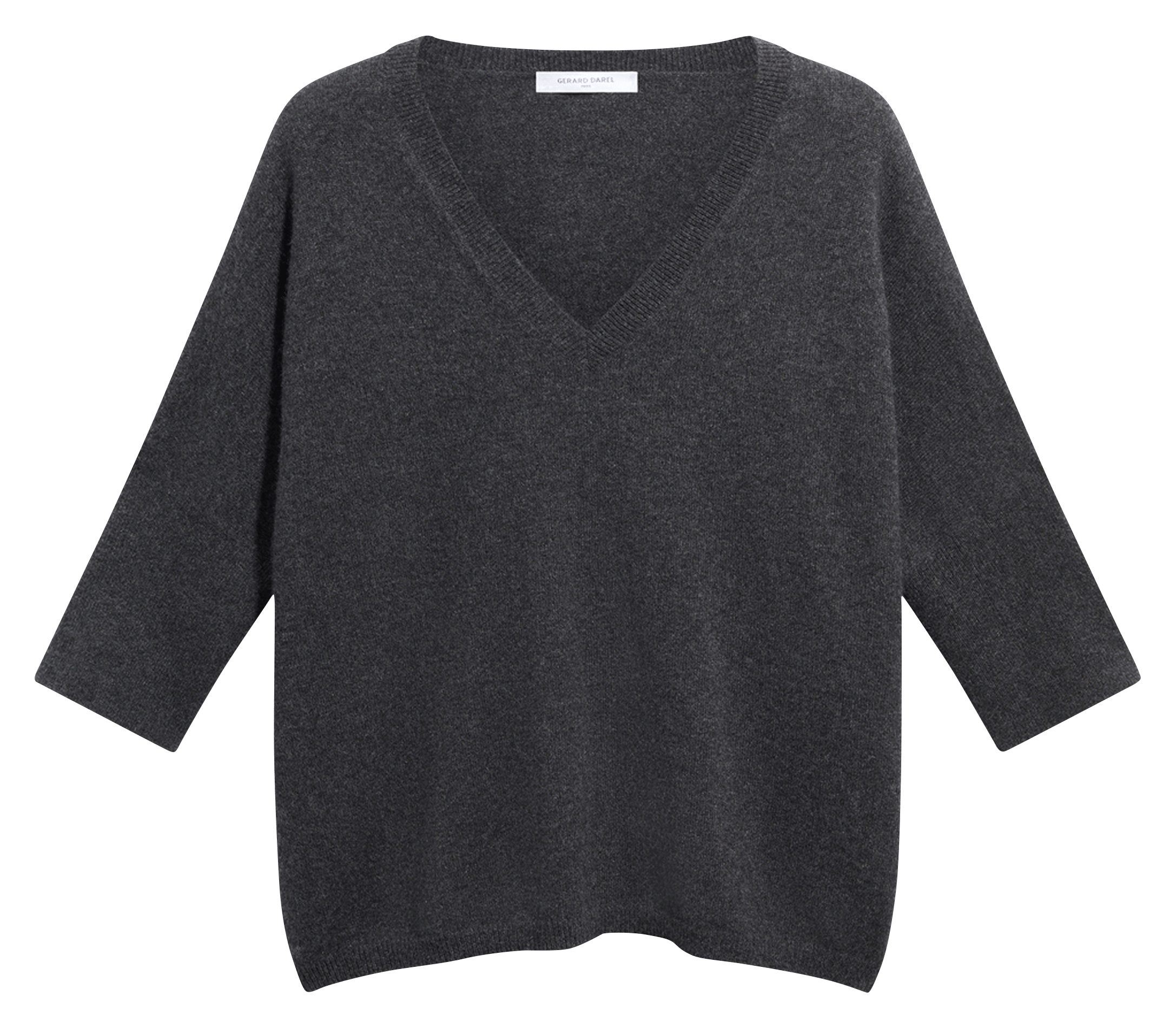 Pull ample col v en cachemire GERARD DAREL Gris