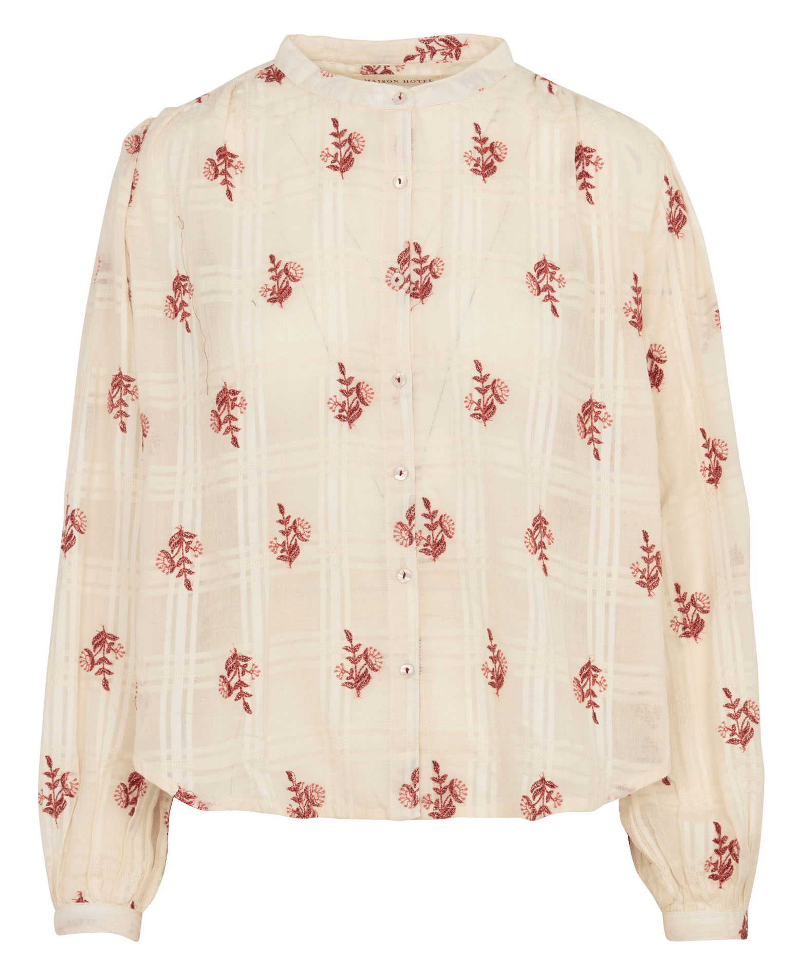 Blouse à broderies en coton MAISON HOTEL Blanc