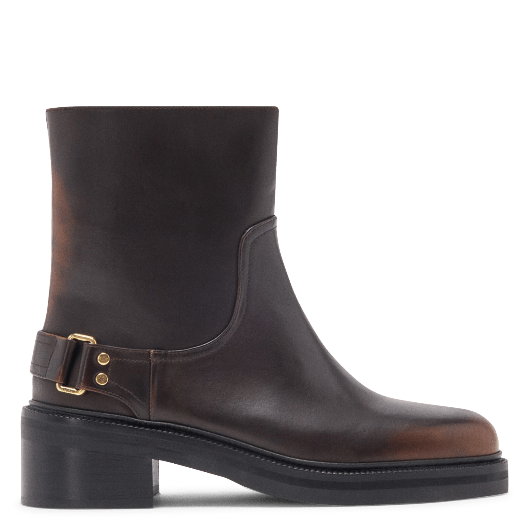 Bottines en cuir MAJE Marron