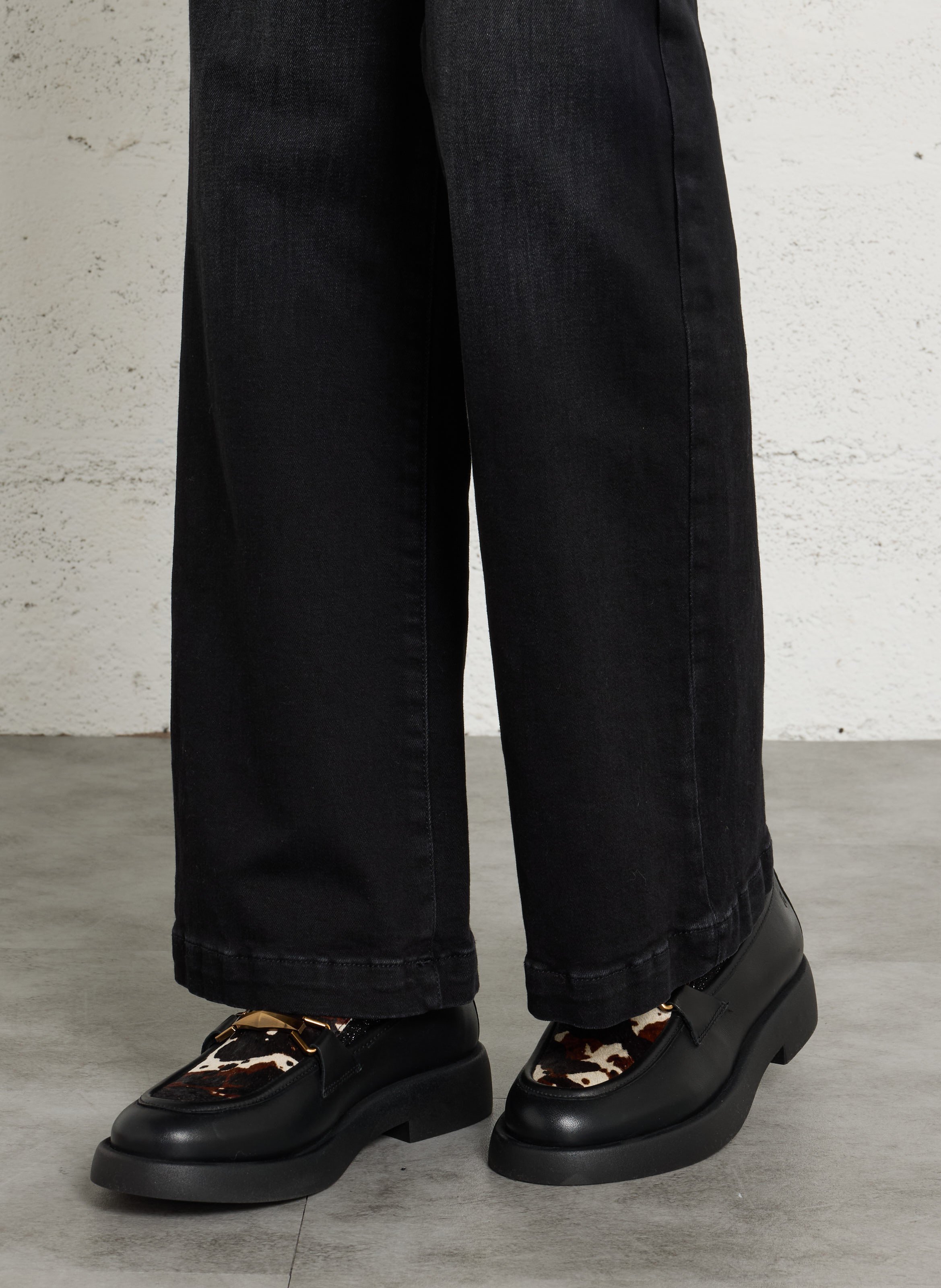 Mokassins mit Animal-Print aus Leder JB MARTIN Schwarz