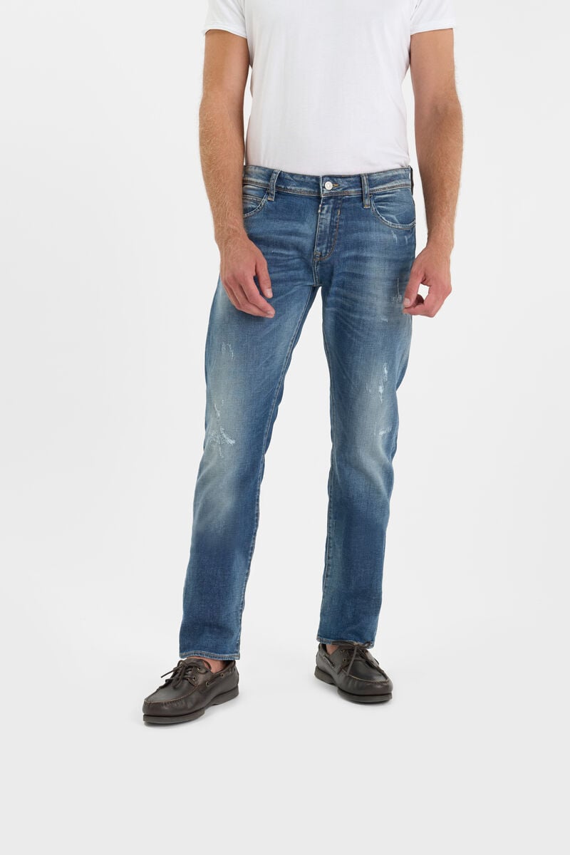 Straight-leg zip jeans LE TEMPS DES CERISES Blue