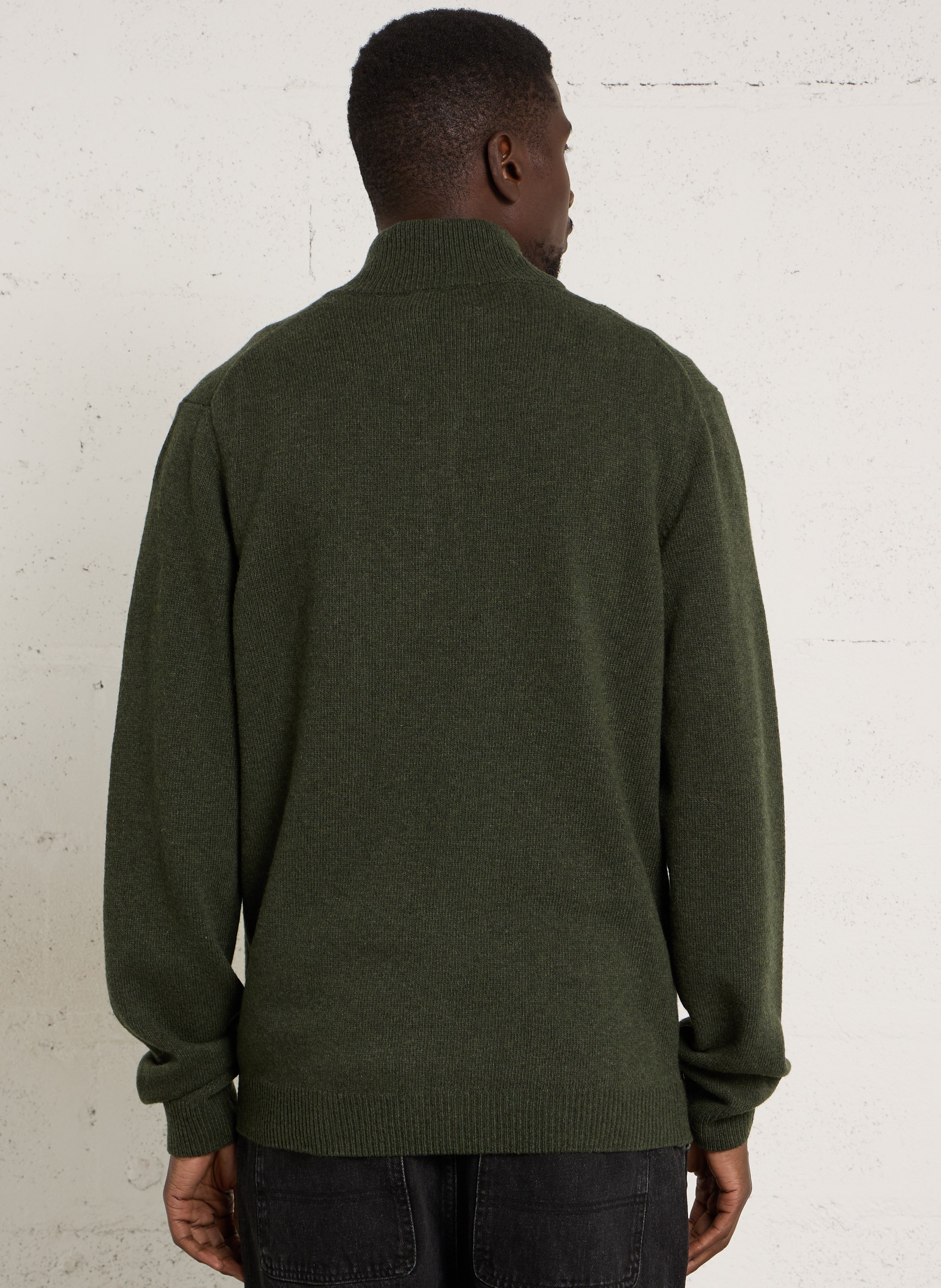 Straight wool-blend high-neck sweater CASUAL FRIDAY Beige