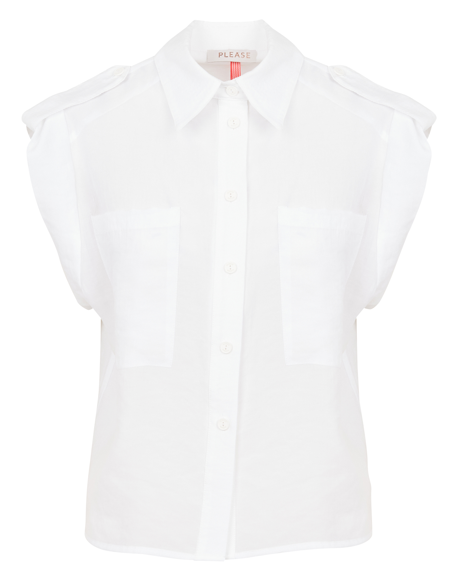 Chemise col classique ample PLEASE White