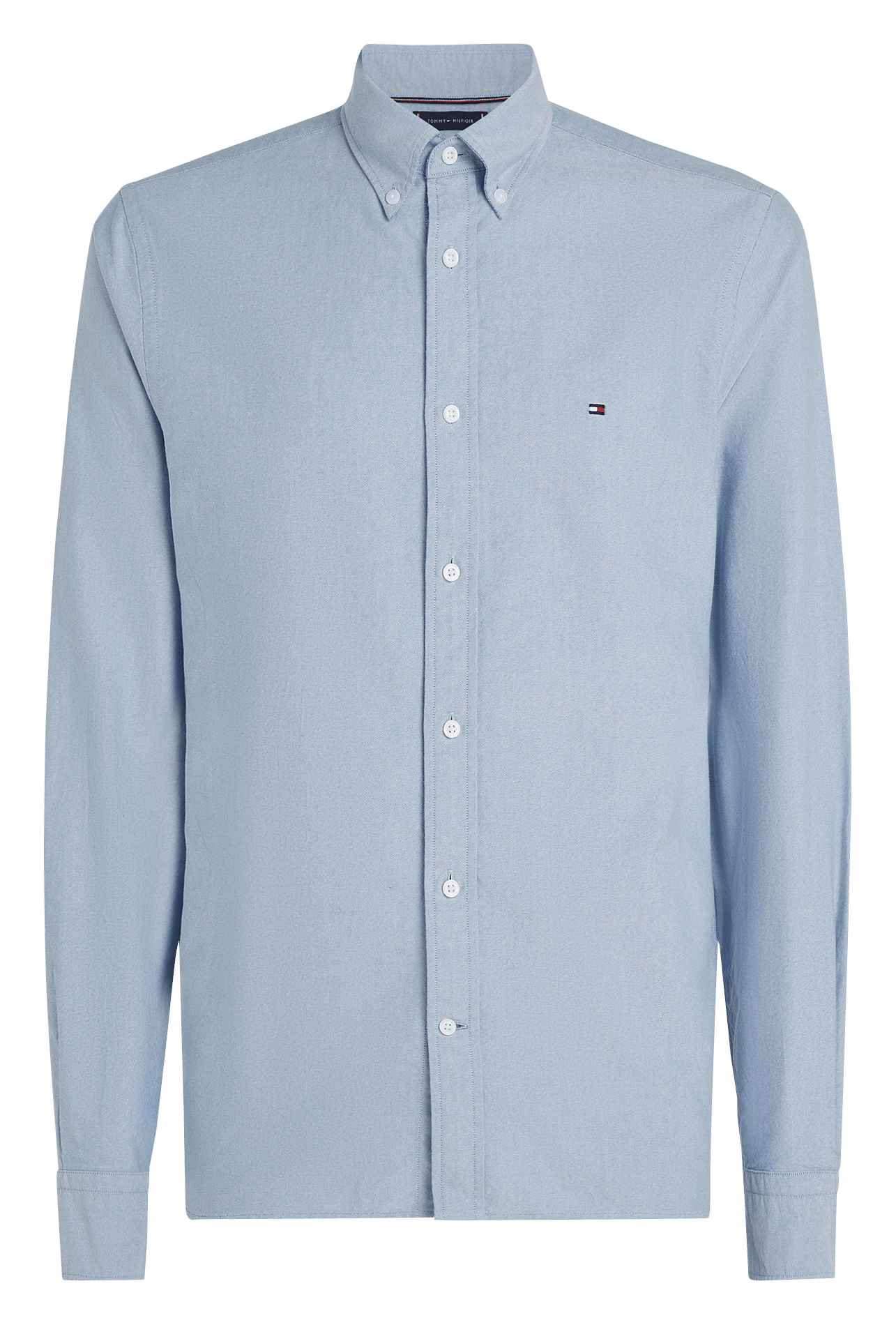 Organic cotton-blend shirt with button-down collar TOMMY HILFIGER