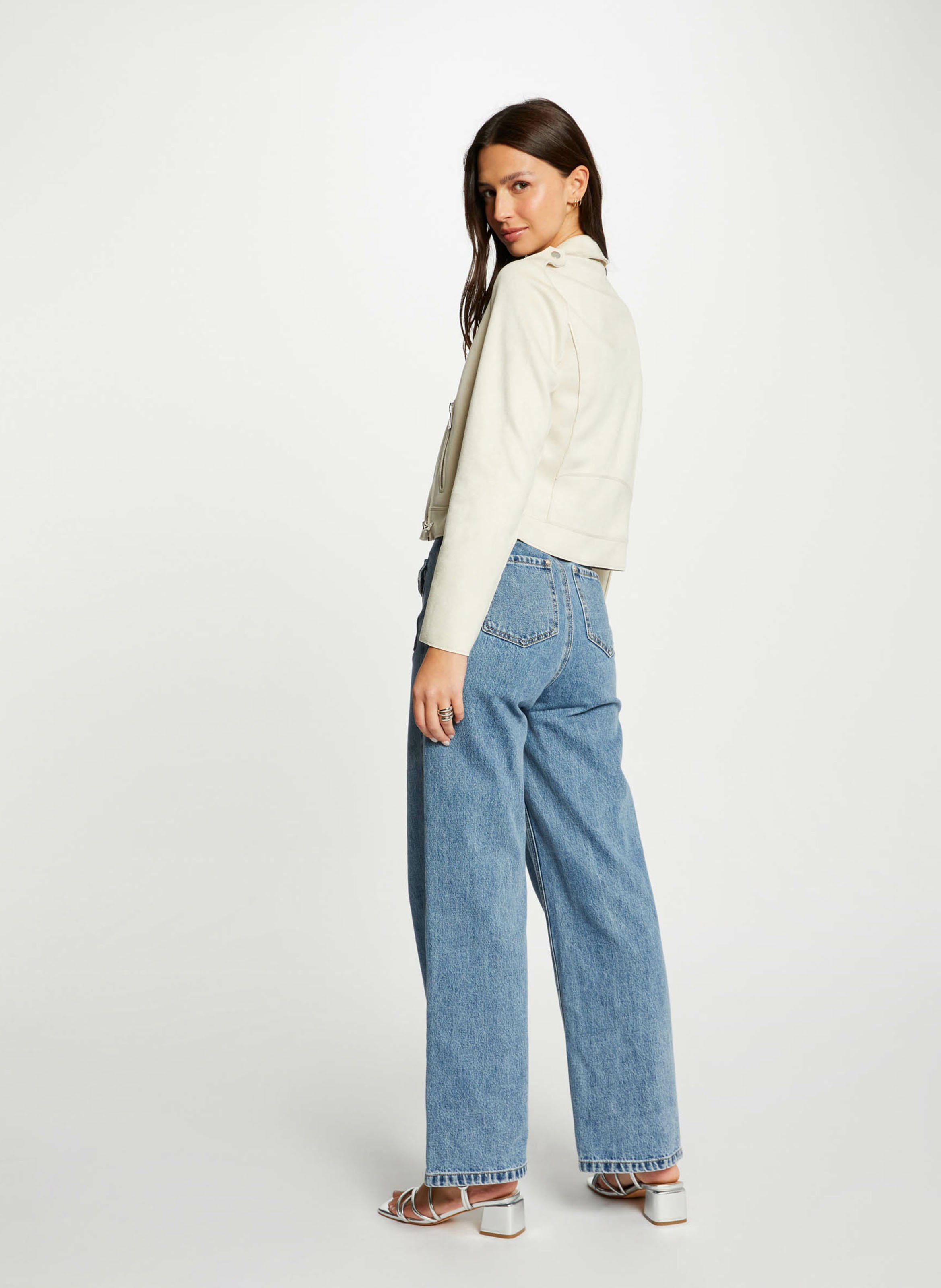 Kurzer Blouson mit Reißverschluss MORGAN Beige