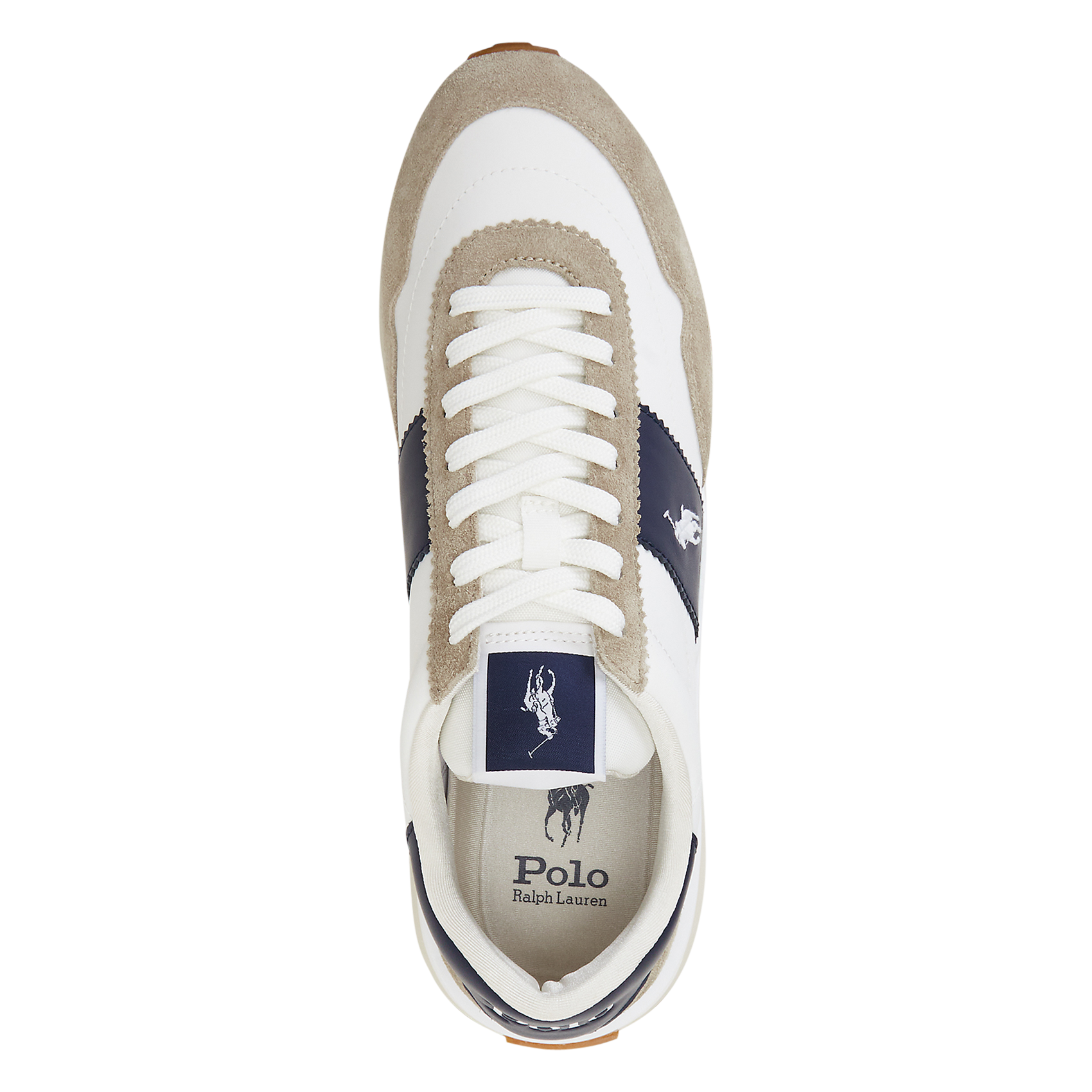 Baskets compensées en cuir mélangé POLO RALPH LAUREN Multicolore