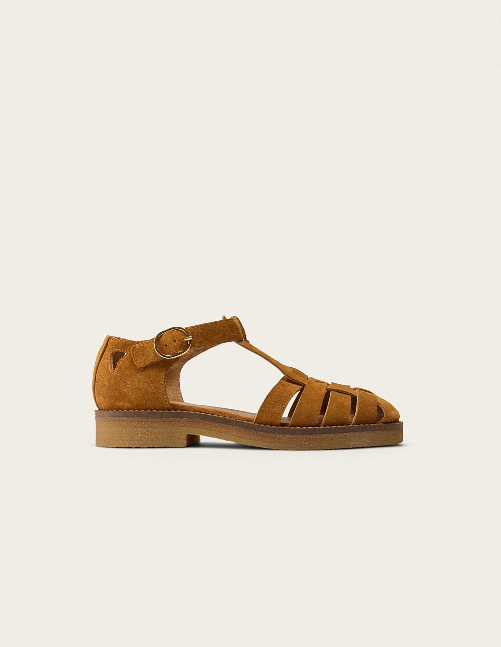 Faux leather sandals ODAJE Brown
