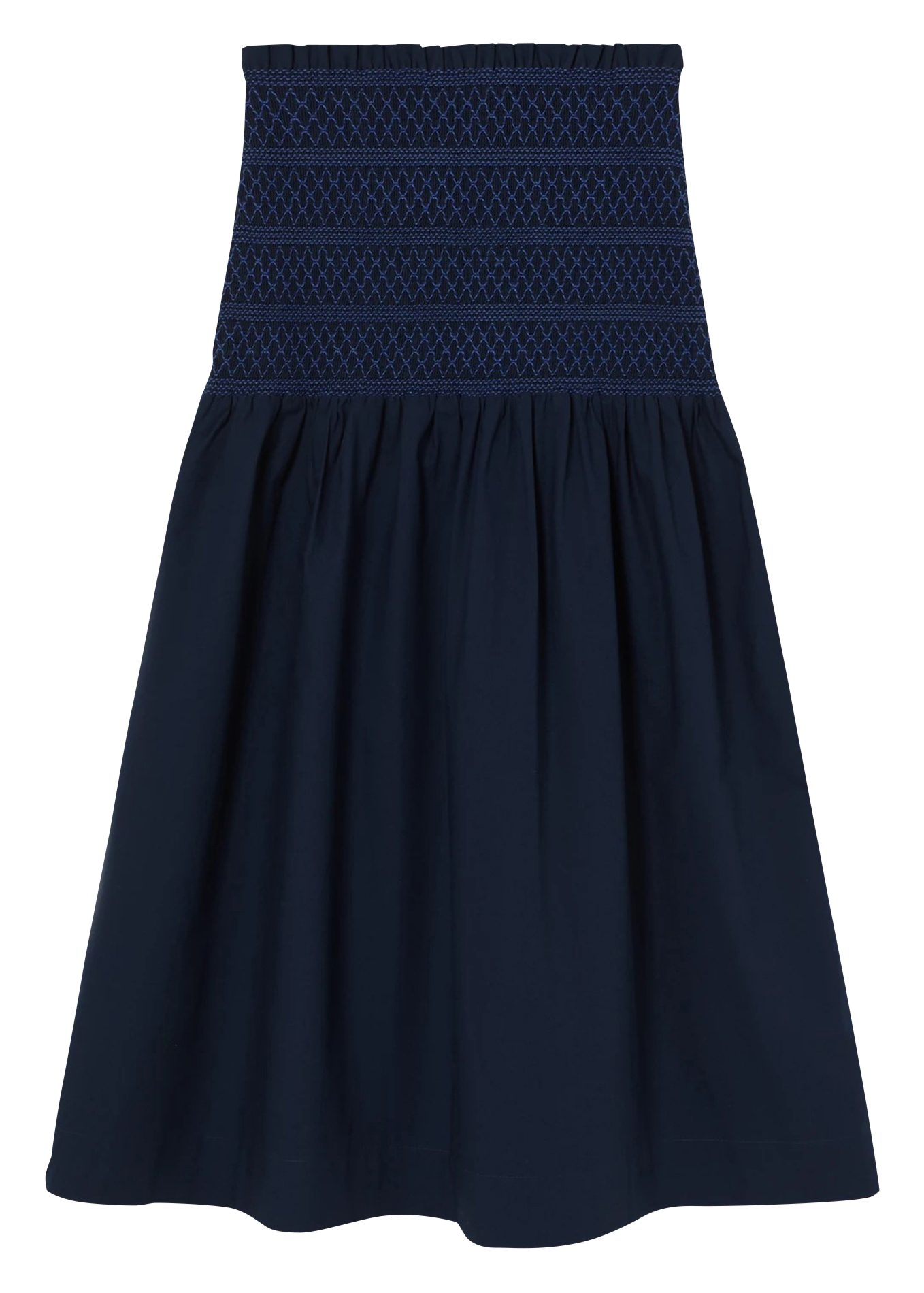Jupe midi en coton THE TINY BIG SISTER Bleu