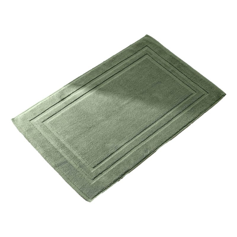 100% combed cotton bath mat COTON PUR Green